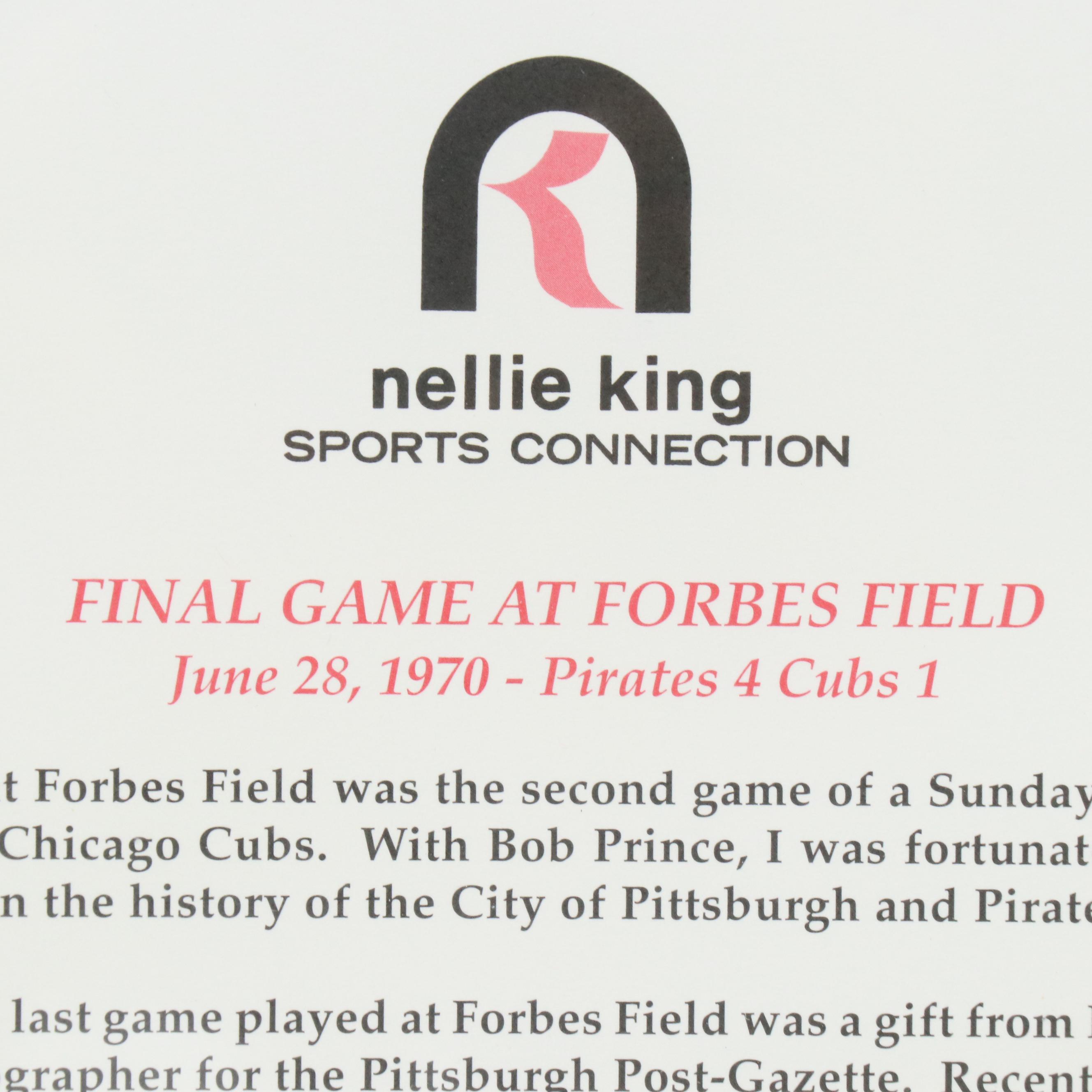 Nellie King Signed Offset Lithograph "Final Game at Forbes Field," 2002