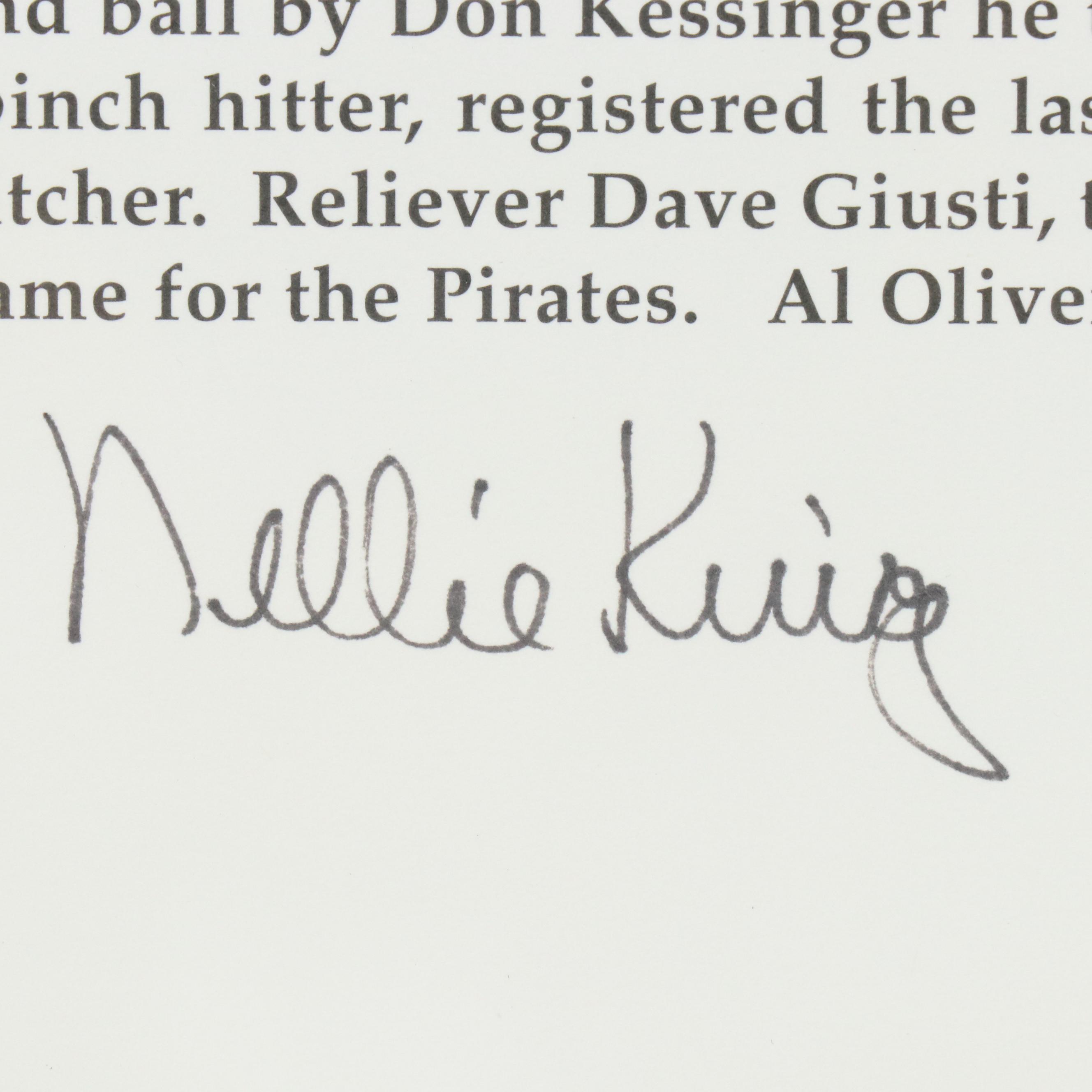 Nellie King Signed Offset Lithograph "Final Game at Forbes Field," 2002