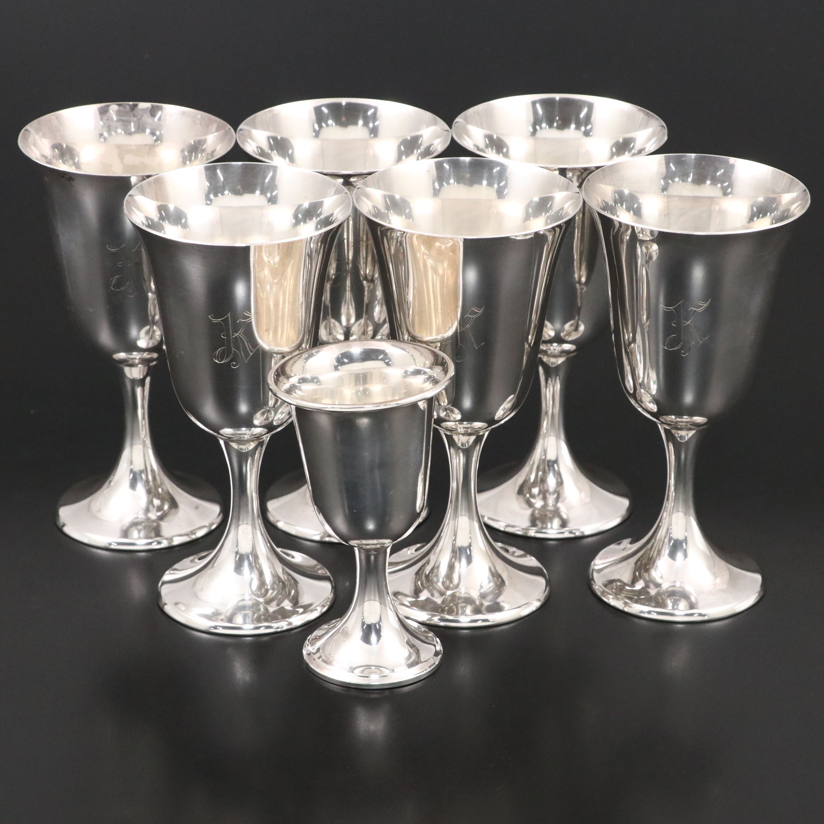 Gorham Sterling Silver Goblets and Newport Sterling Silver Cordial
