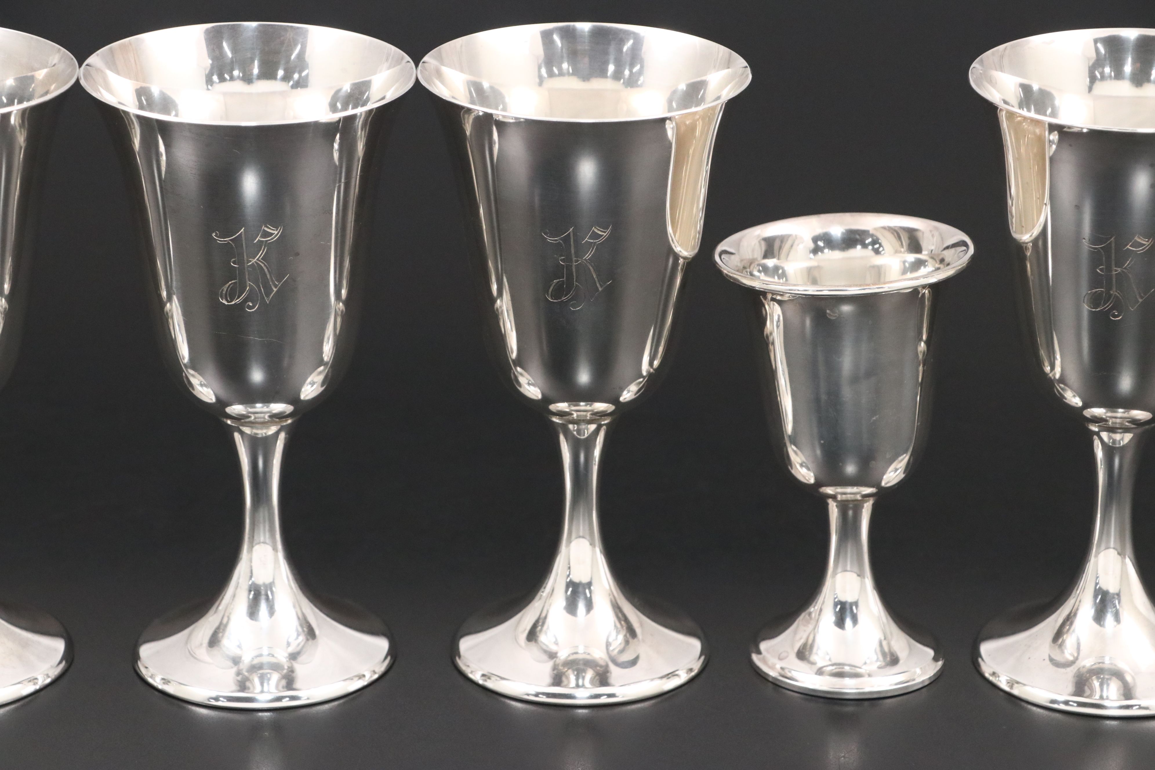 Gorham Sterling Silver Goblets and Newport Sterling Silver Cordial