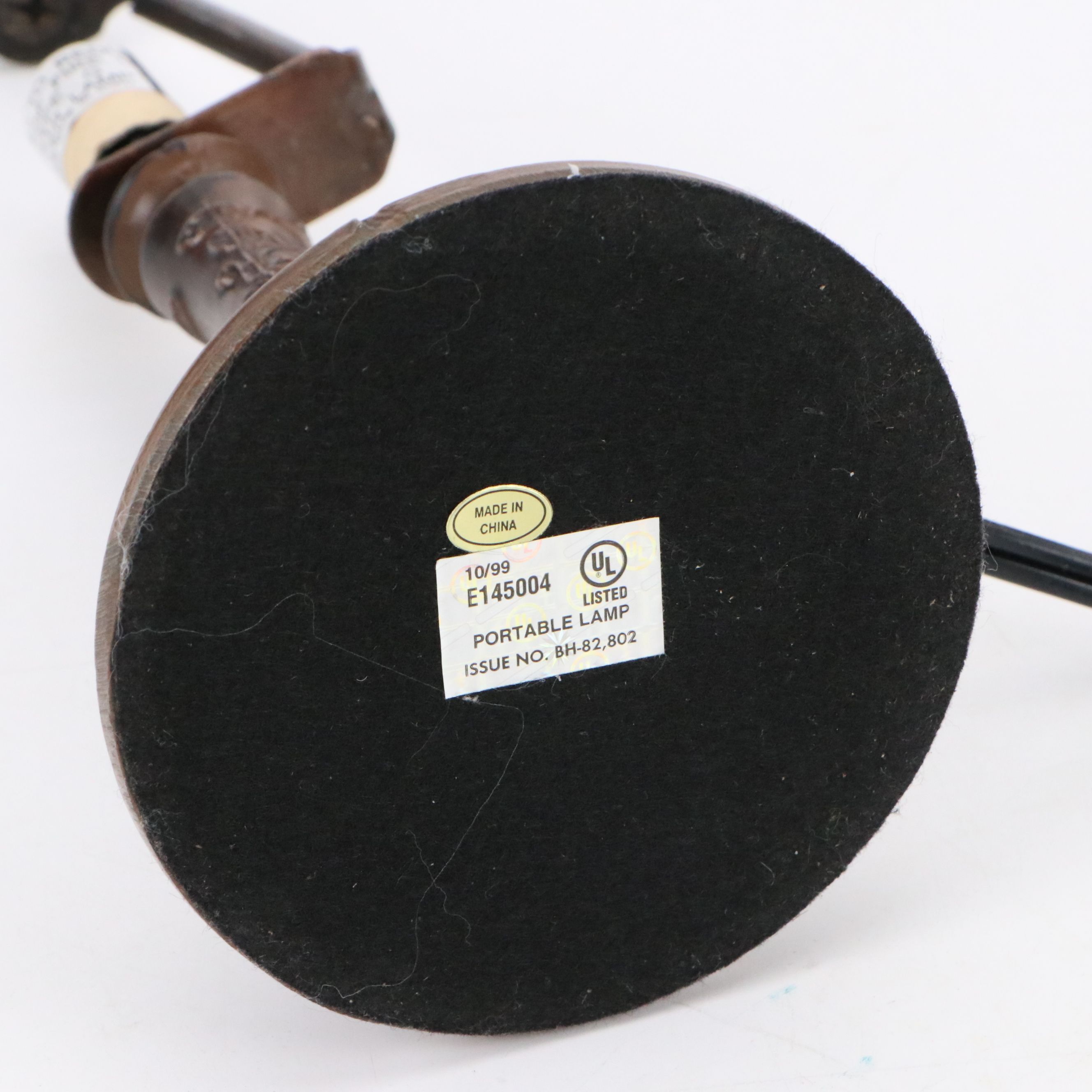 Art Nouveau Style  Accent Lamp with Hummingbird Floral Glass Shade