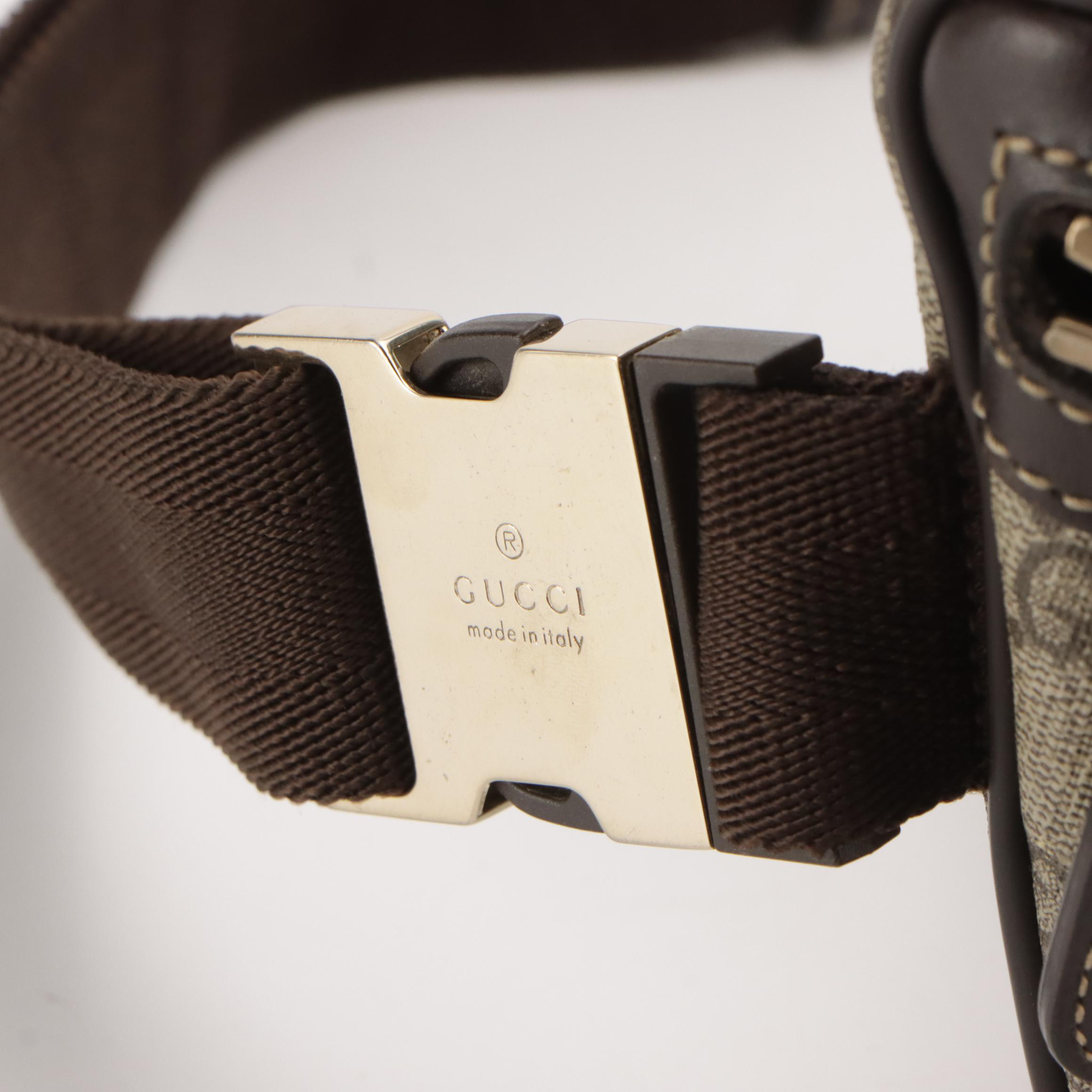 Gucci GG Supreme Canvas and Leather Belt Bag