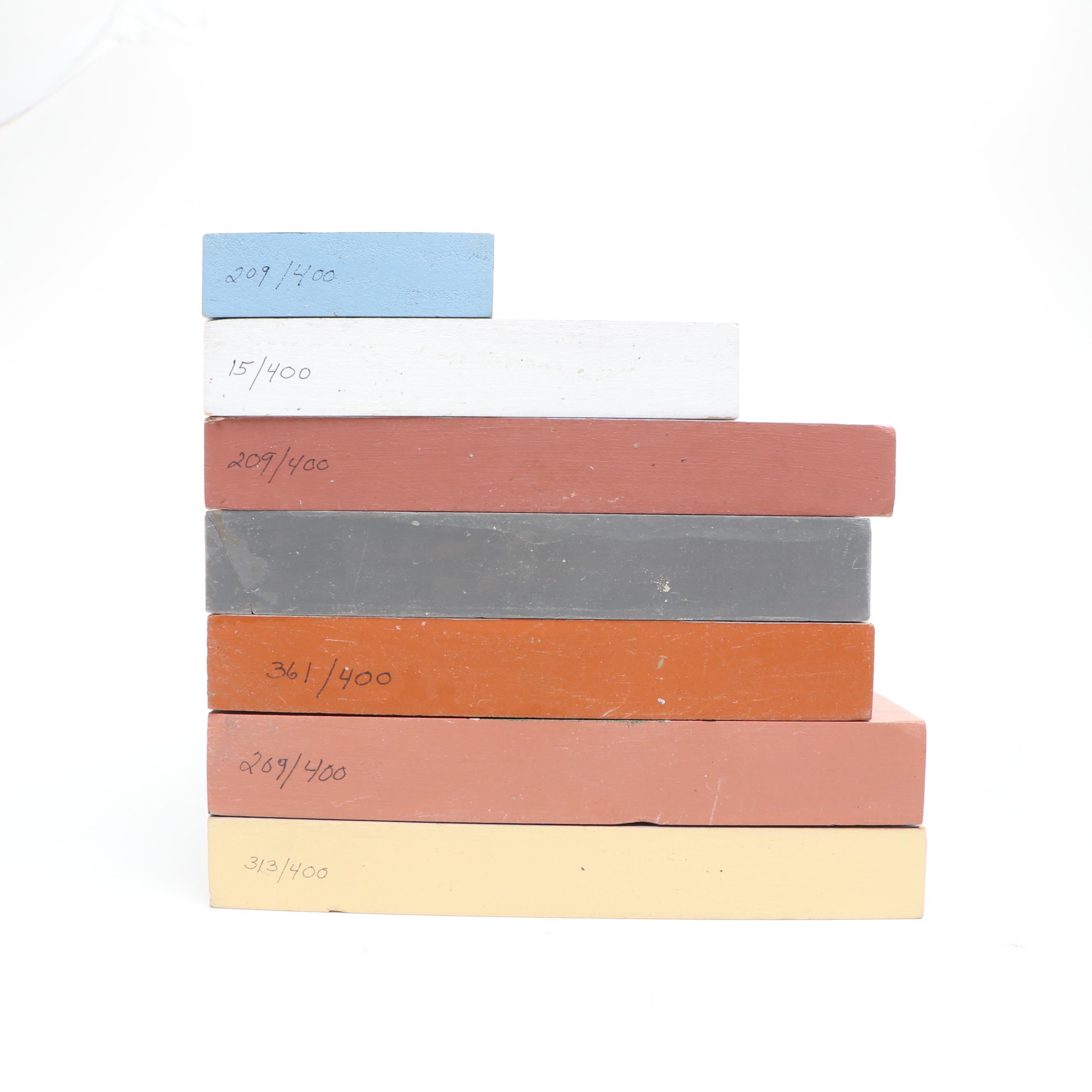 Hand-Painted Miniatures of Glendale Village Buildings, Late 20th Century