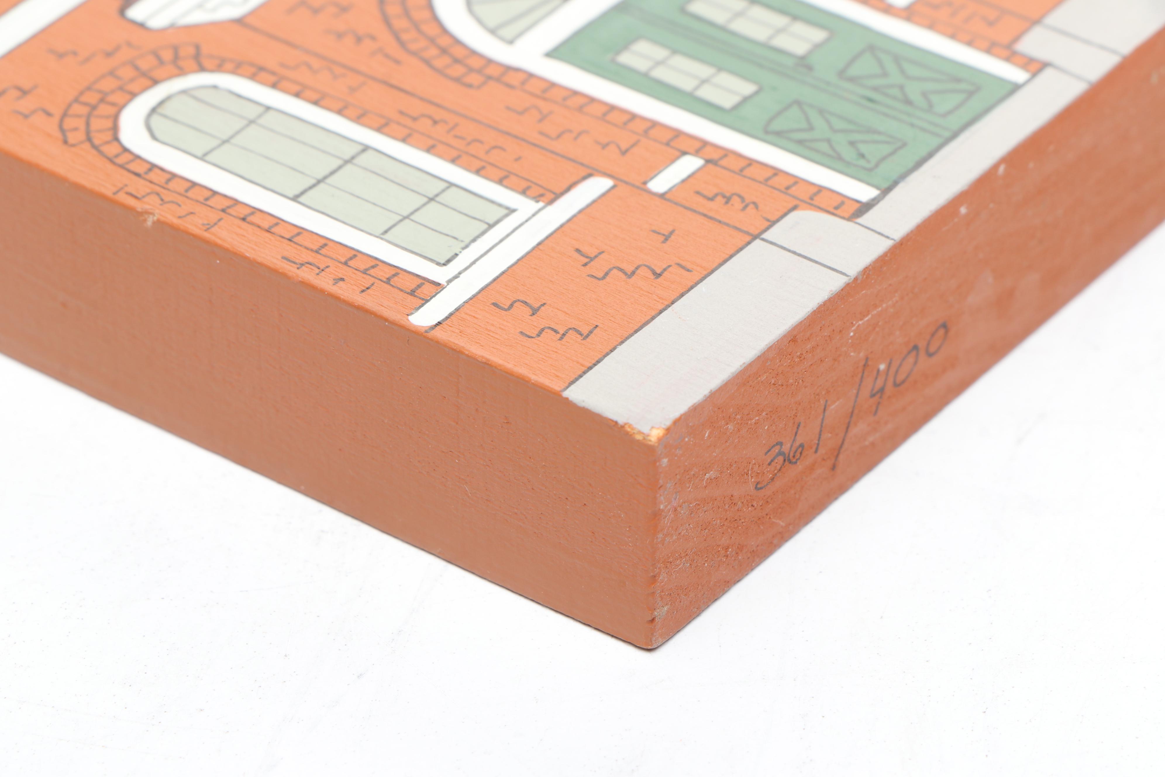 Hand-Painted Miniatures of Glendale Village Buildings, Late 20th Century