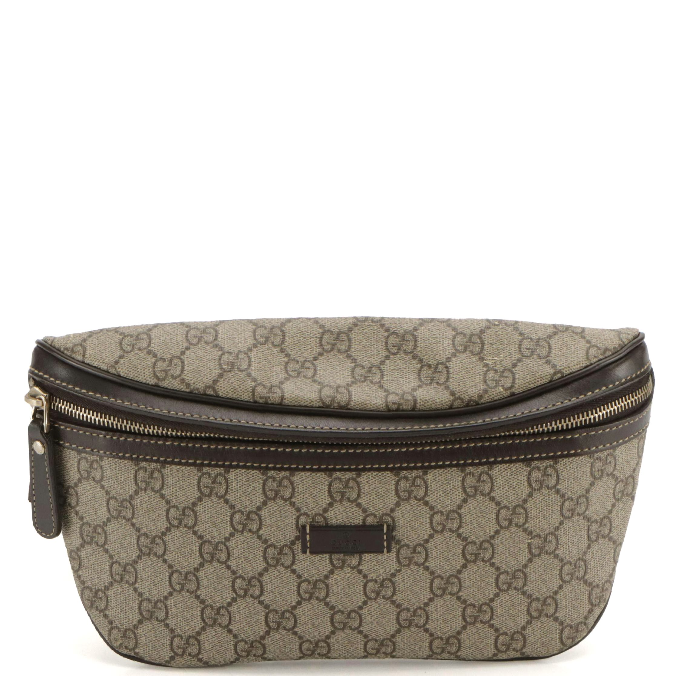 Gucci GG Supreme Canvas and Leather Belt Bag