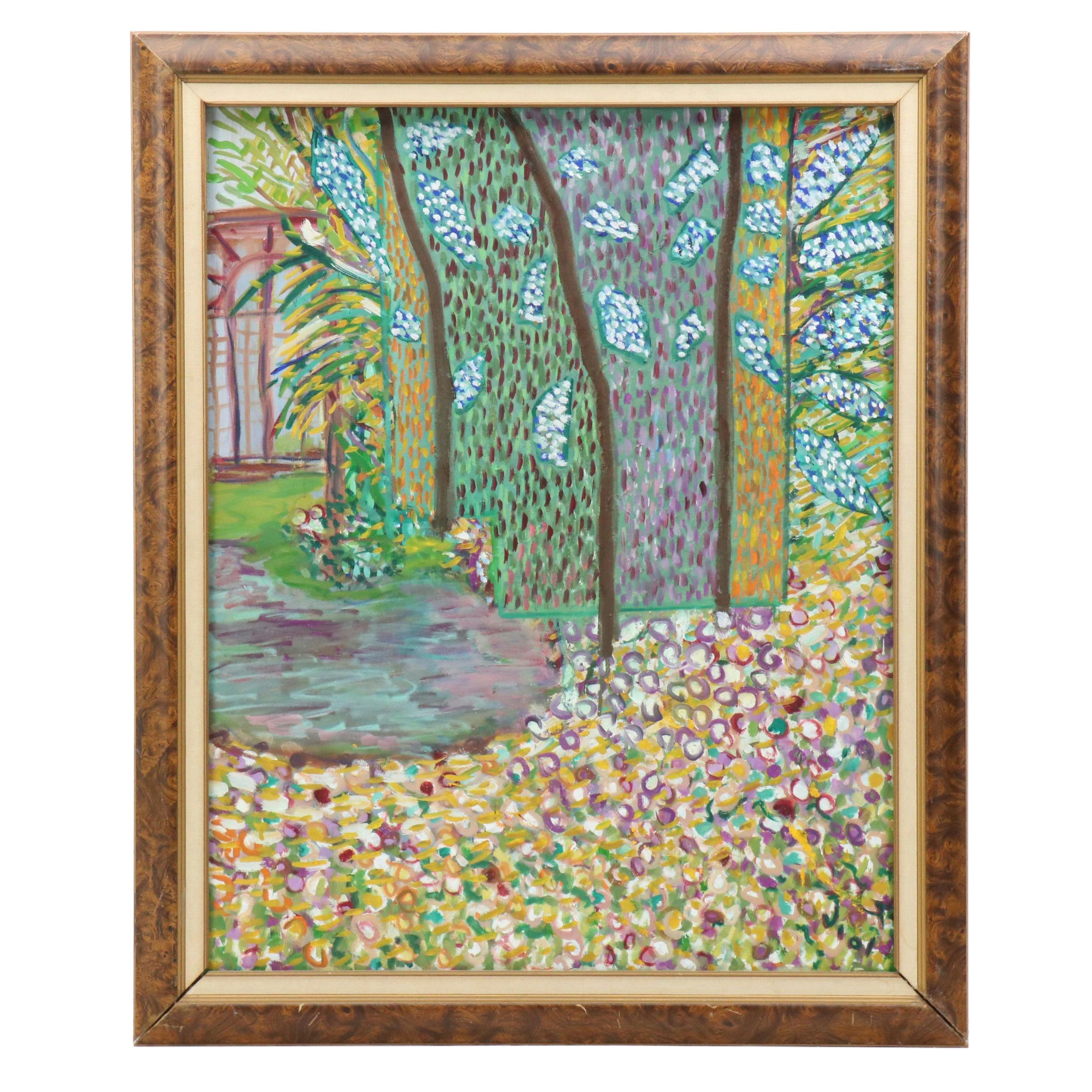Janice Guttman Impressionistic Style Landscape Acrylic Painting, 2001