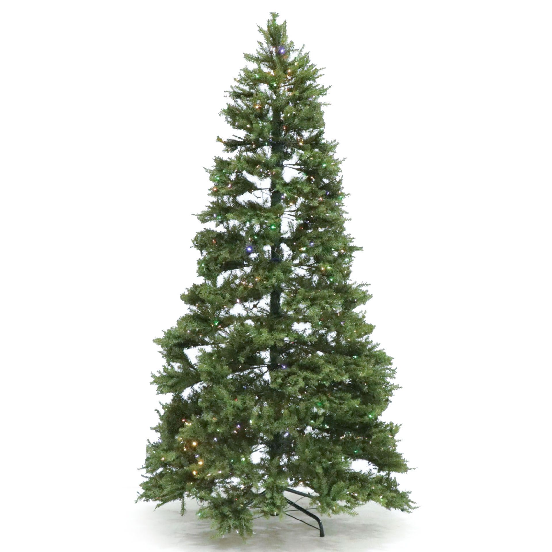 10' Pre-Lit Artificial Christmas Tree with Multicolor Lights