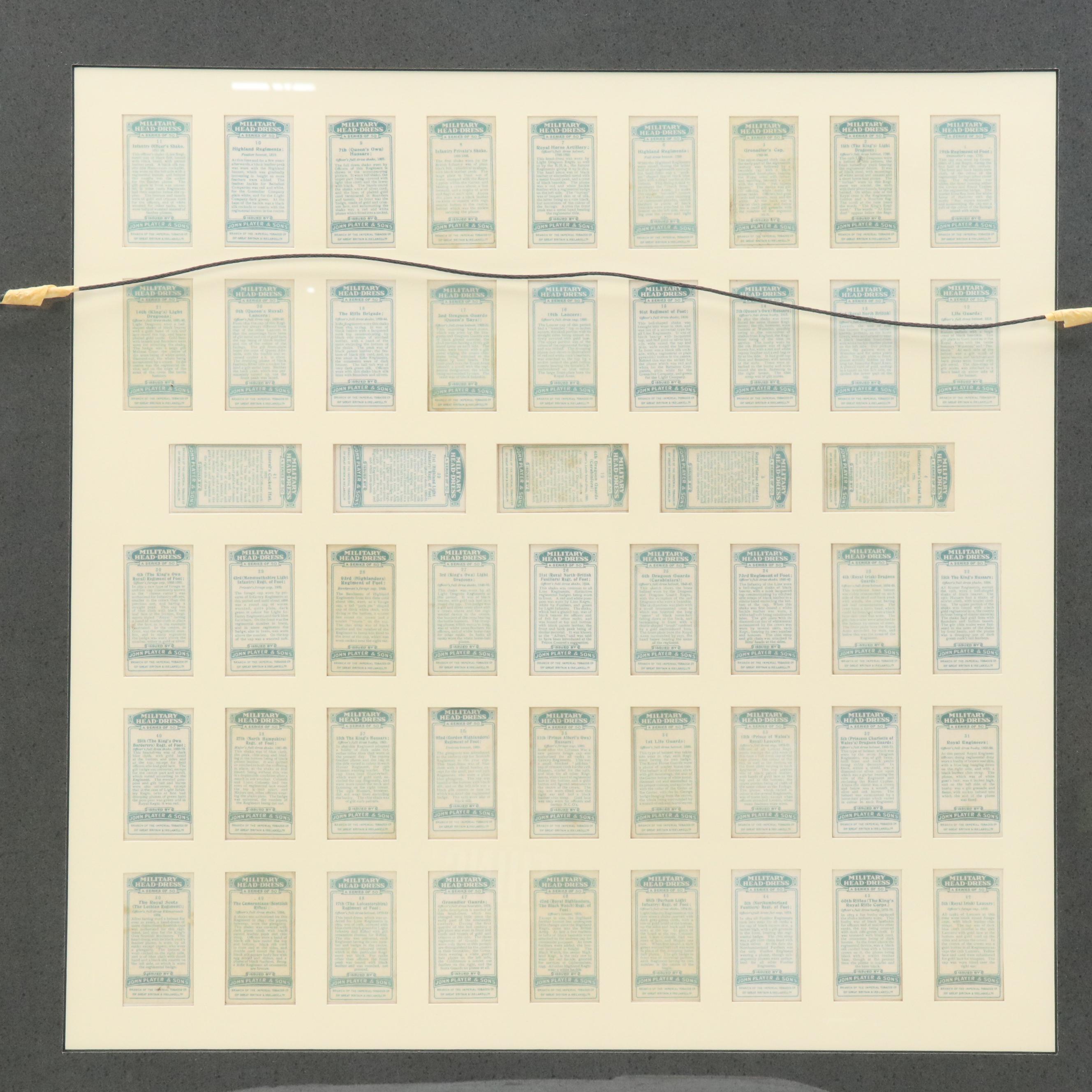 Player's Cigarettes Trading Cards With Military Headwear Motif