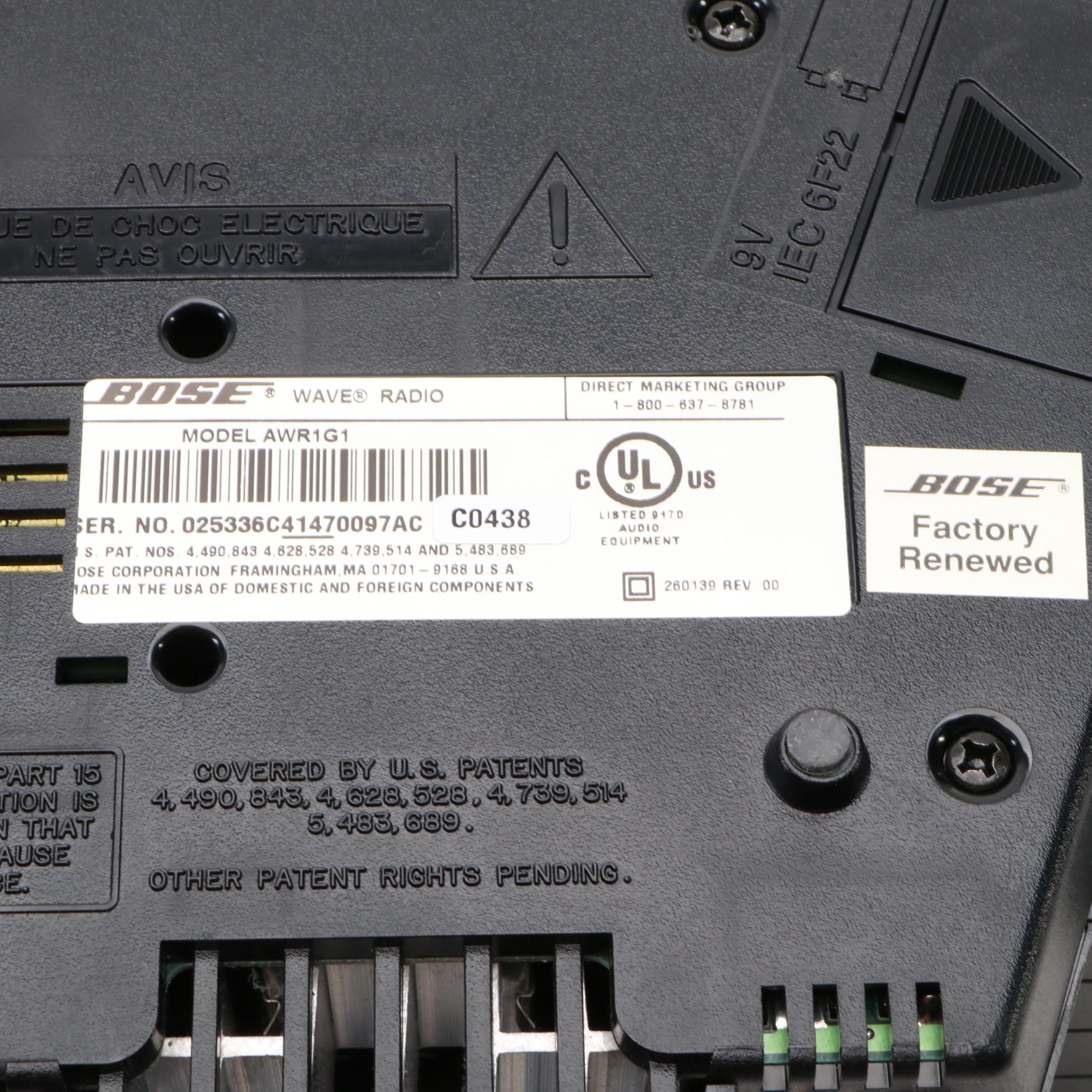 Bose Model AWR1G1 Wave Radio with Remote