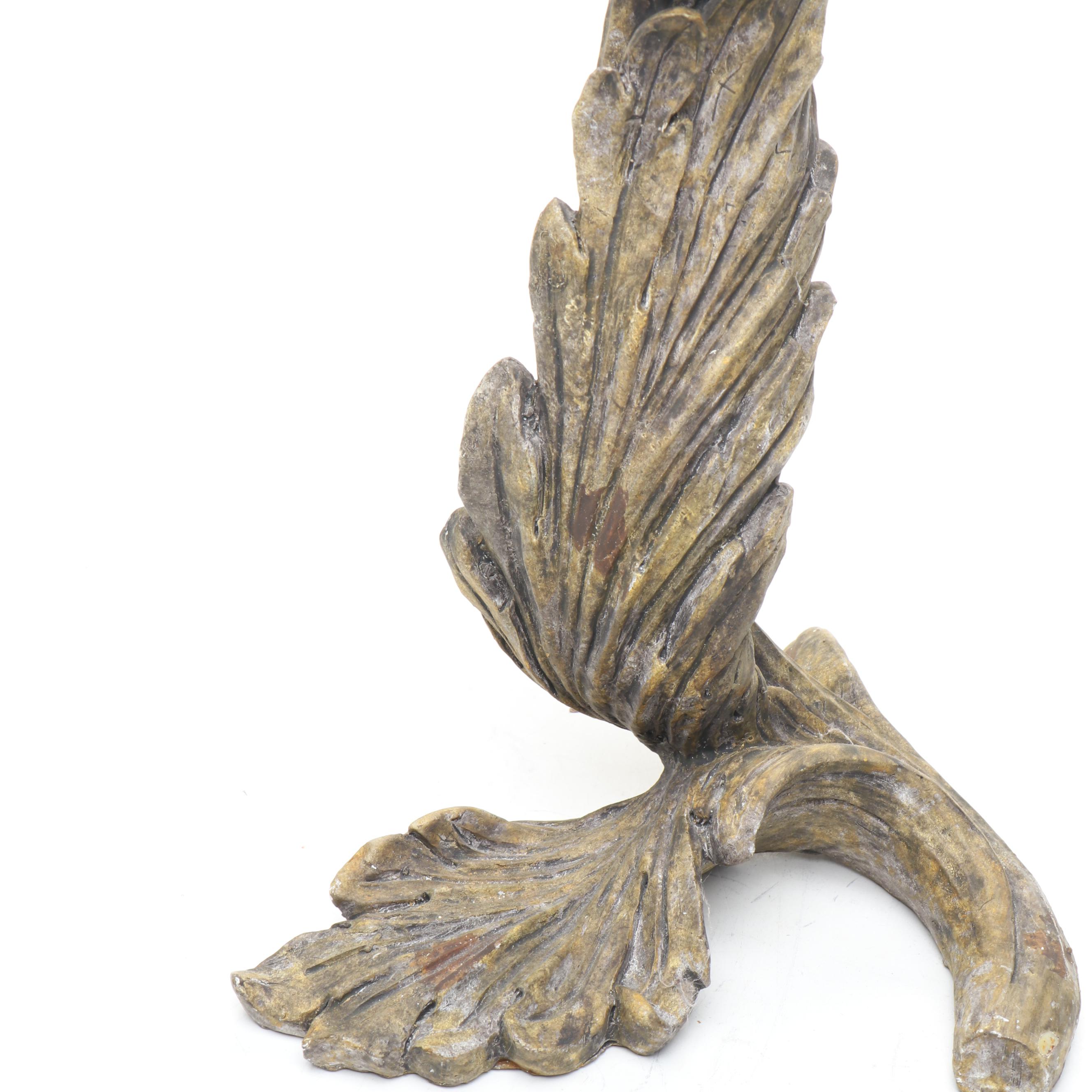 Art Nouveau Style Sculptural Artichoke Candlesticks