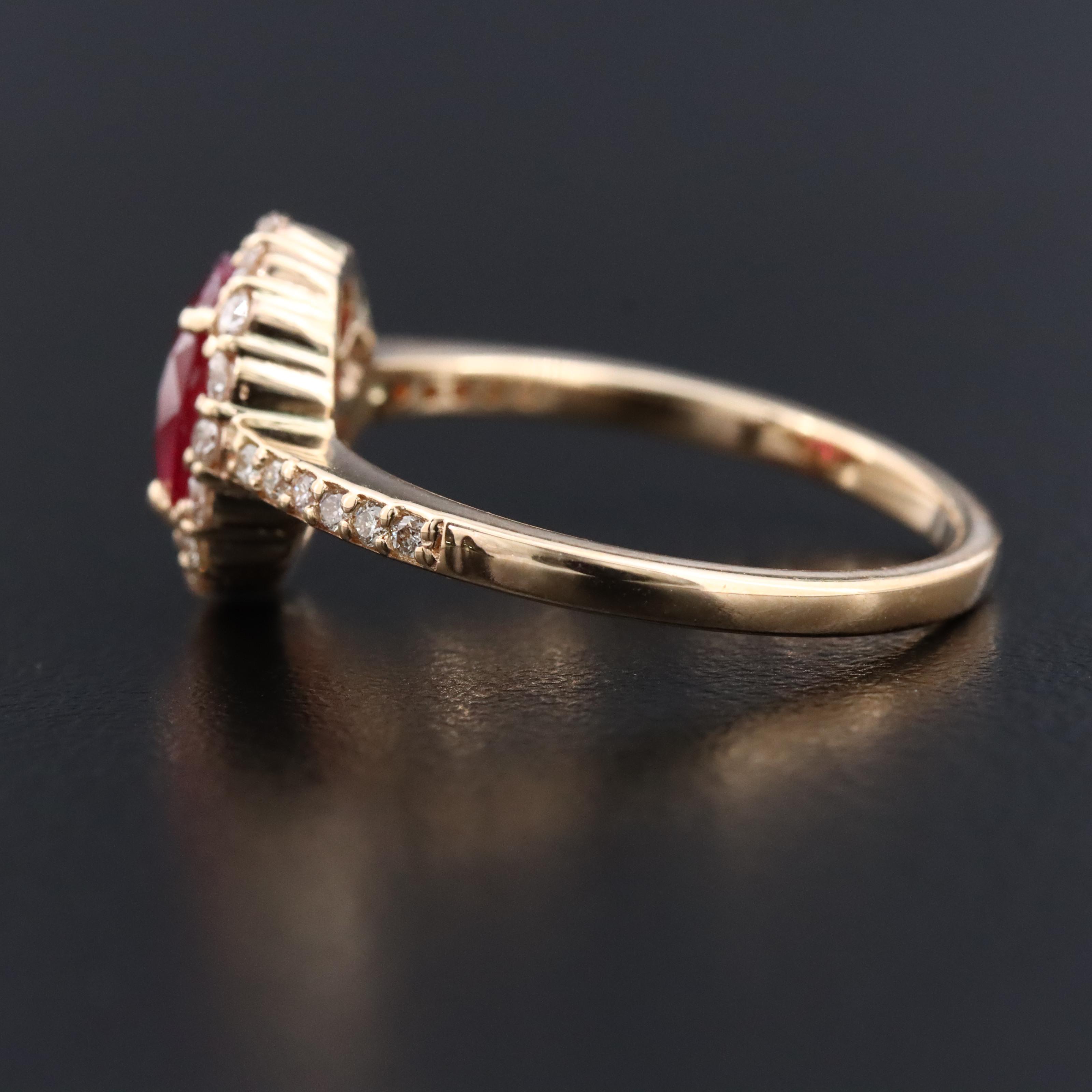 14K 1.40 CT Ruby and Diamond Ring with IGI Jewelry Report