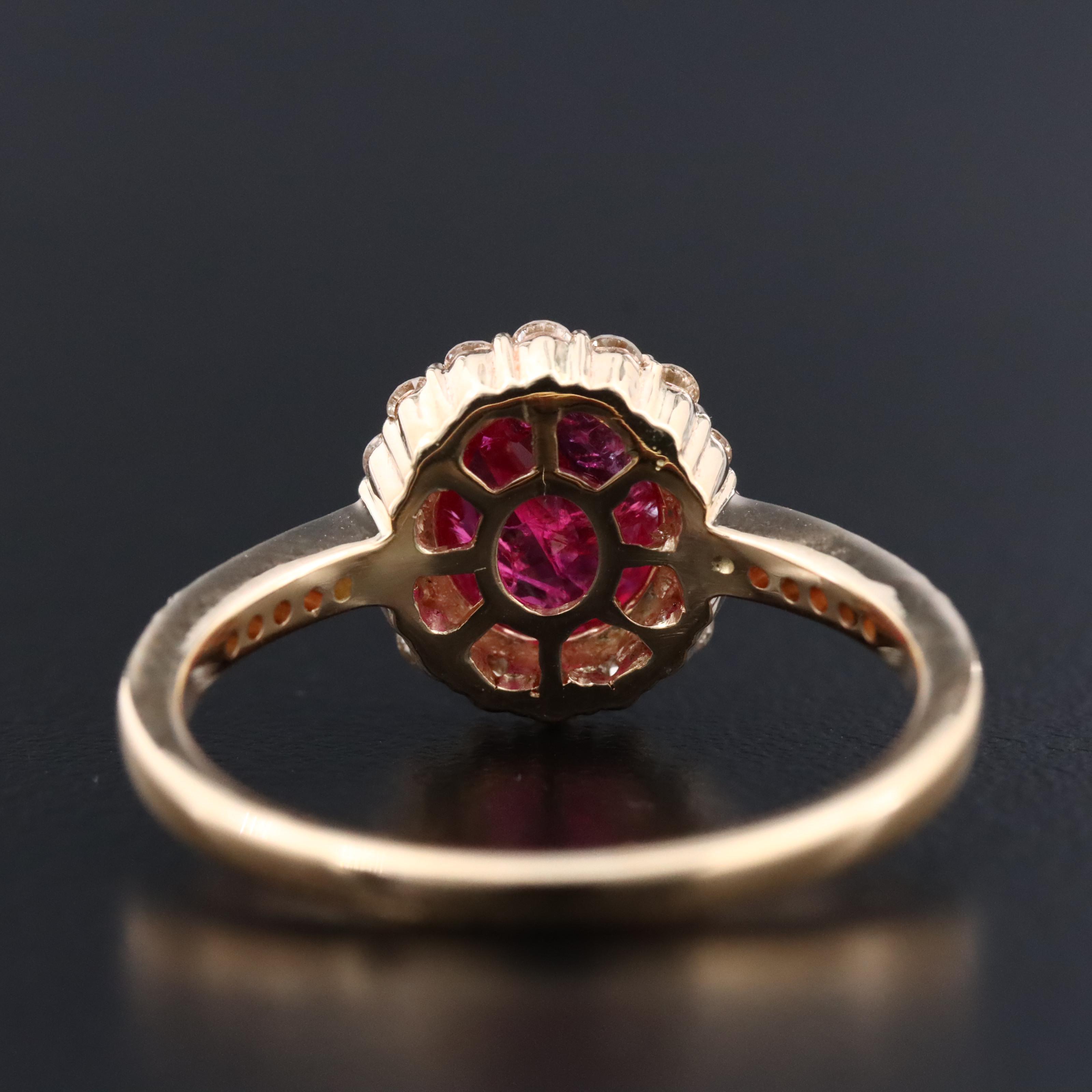 14K 1.40 CT Ruby and Diamond Ring with IGI Jewelry Report