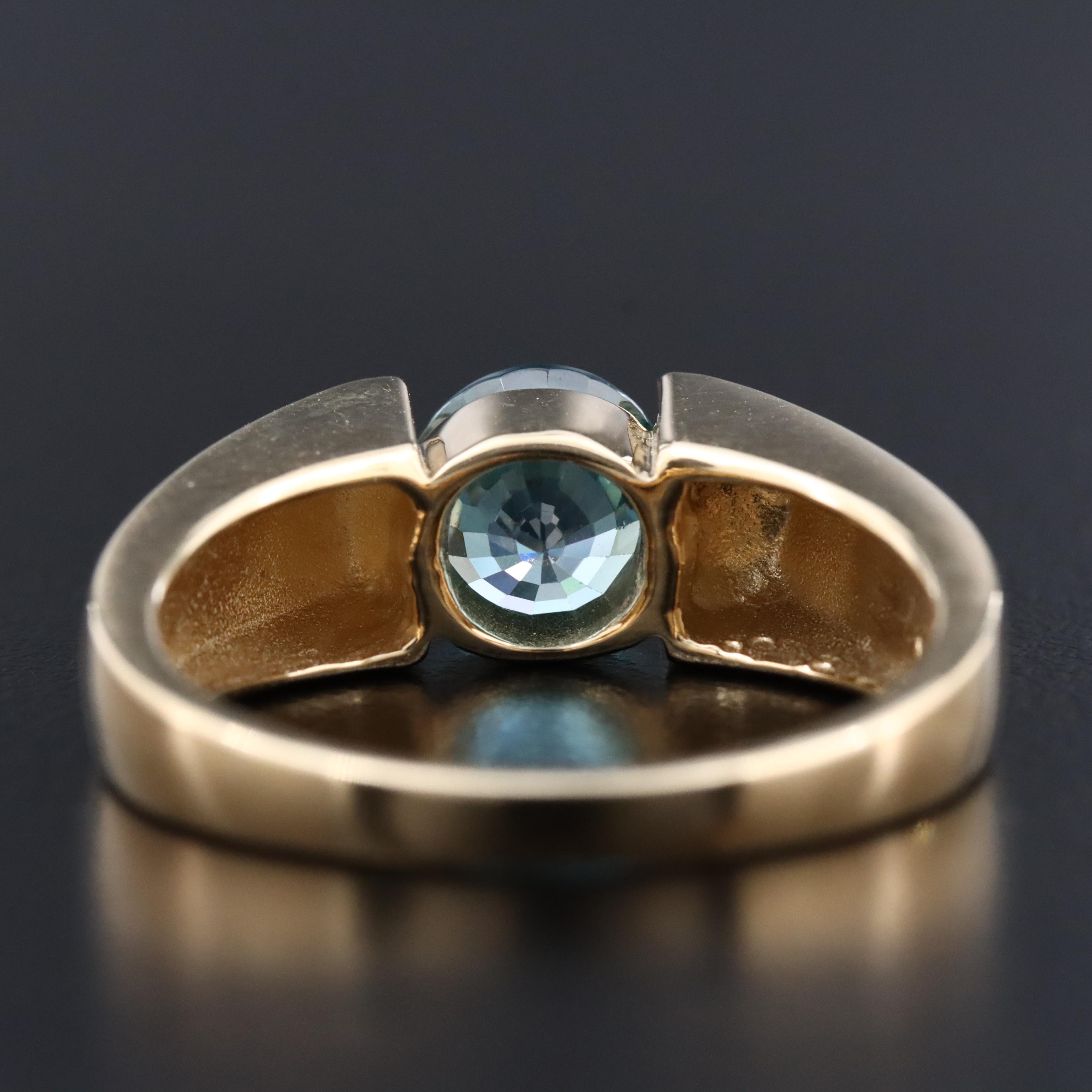 10K Zircon Solitaire Ring