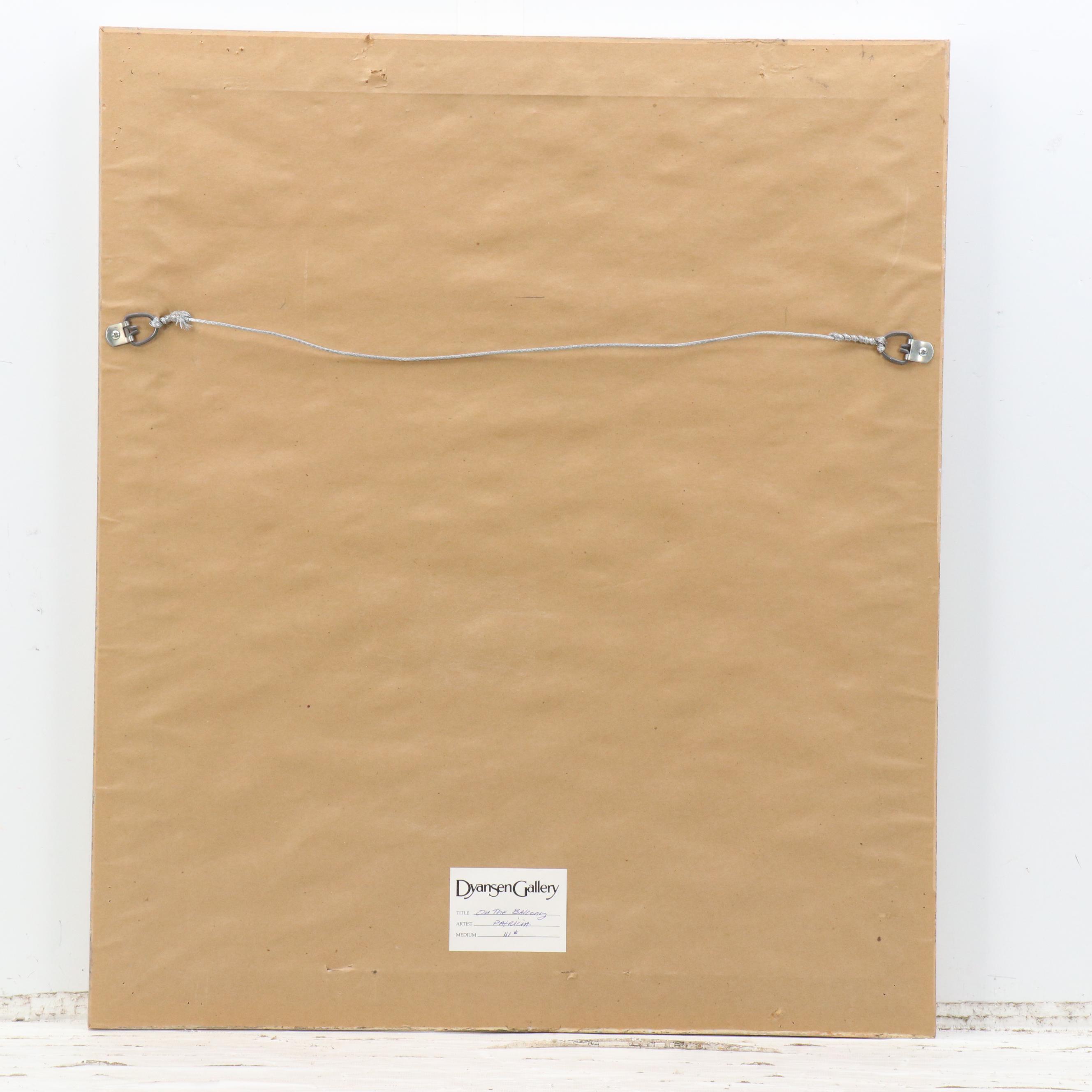 Patricia Govezensky Serigraph of Figures at Outdoor Café