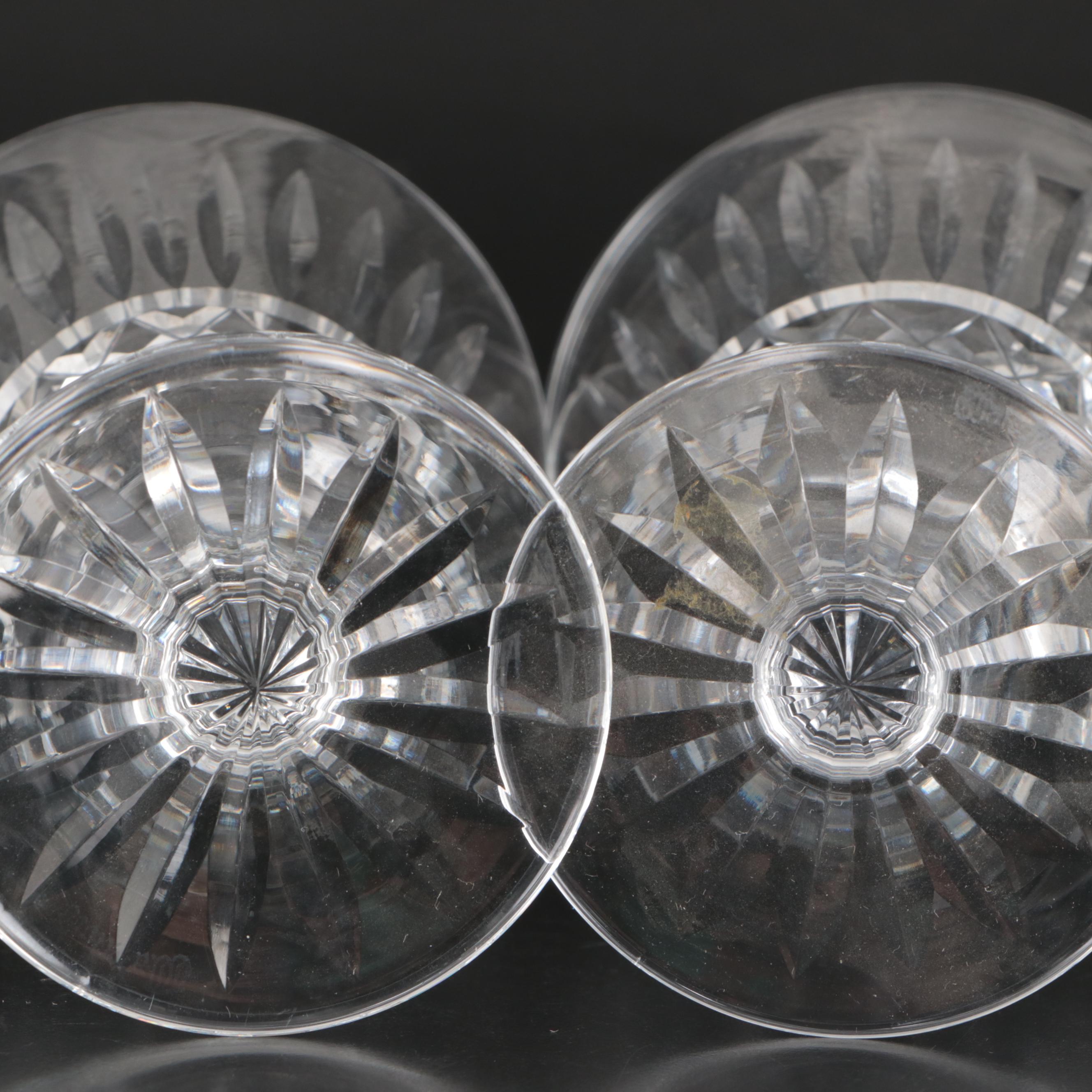 Waterford "Maeve" Crystal Claret Wine Glasses, Coupes, and Tumblers