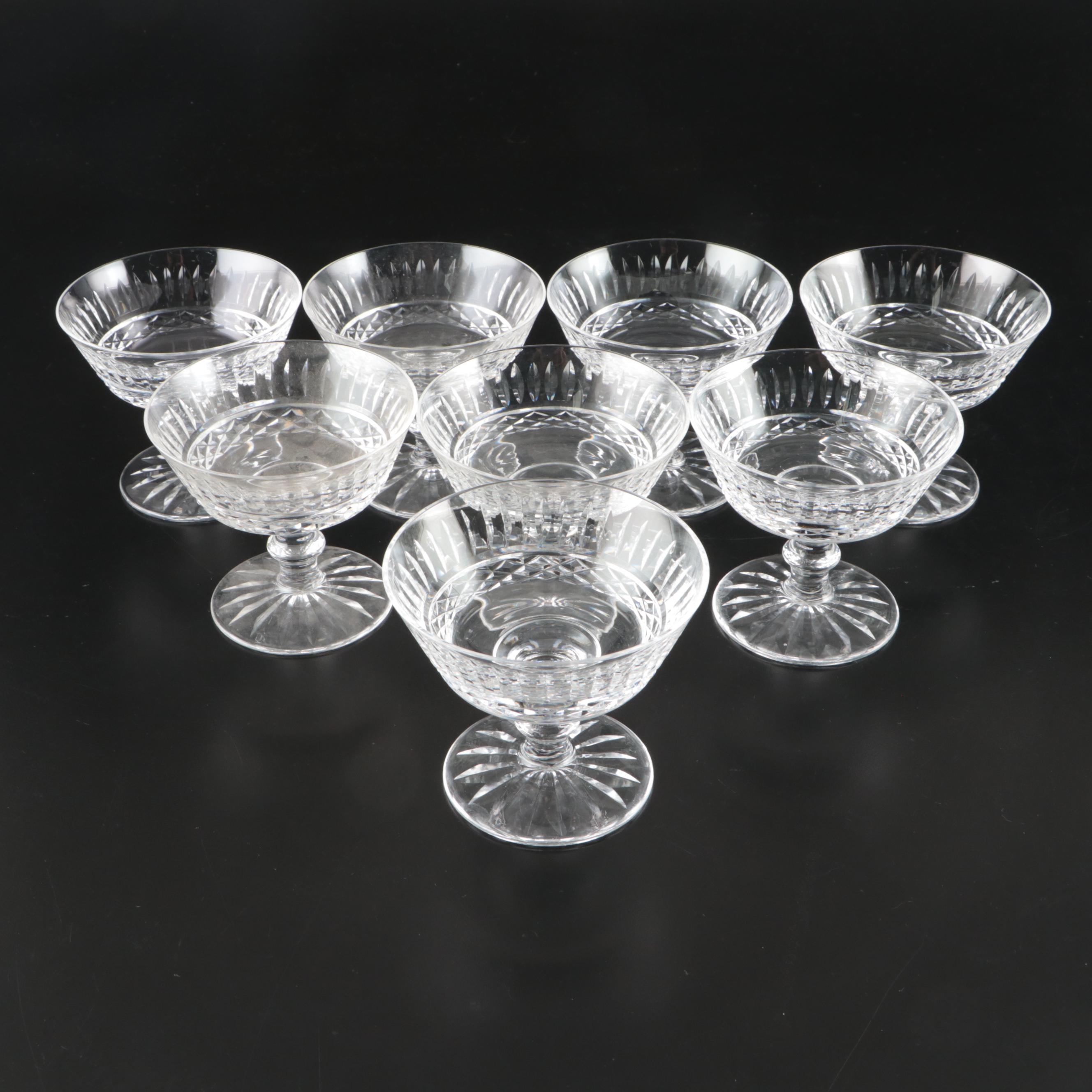 Waterford "Maeve" Crystal Claret Wine Glasses, Coupes, and Tumblers