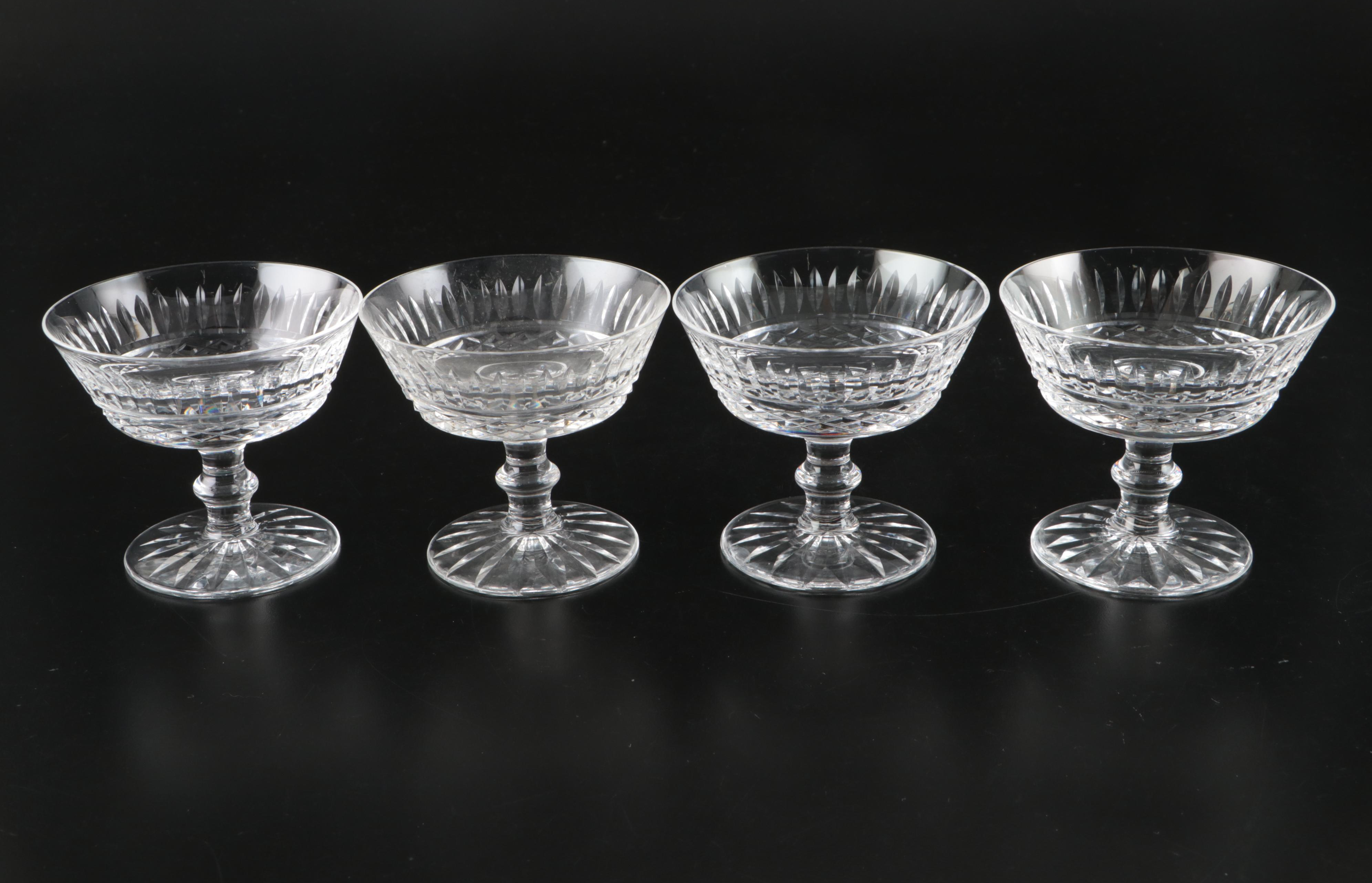 Waterford "Maeve" Crystal Claret Wine Glasses, Coupes, and Tumblers