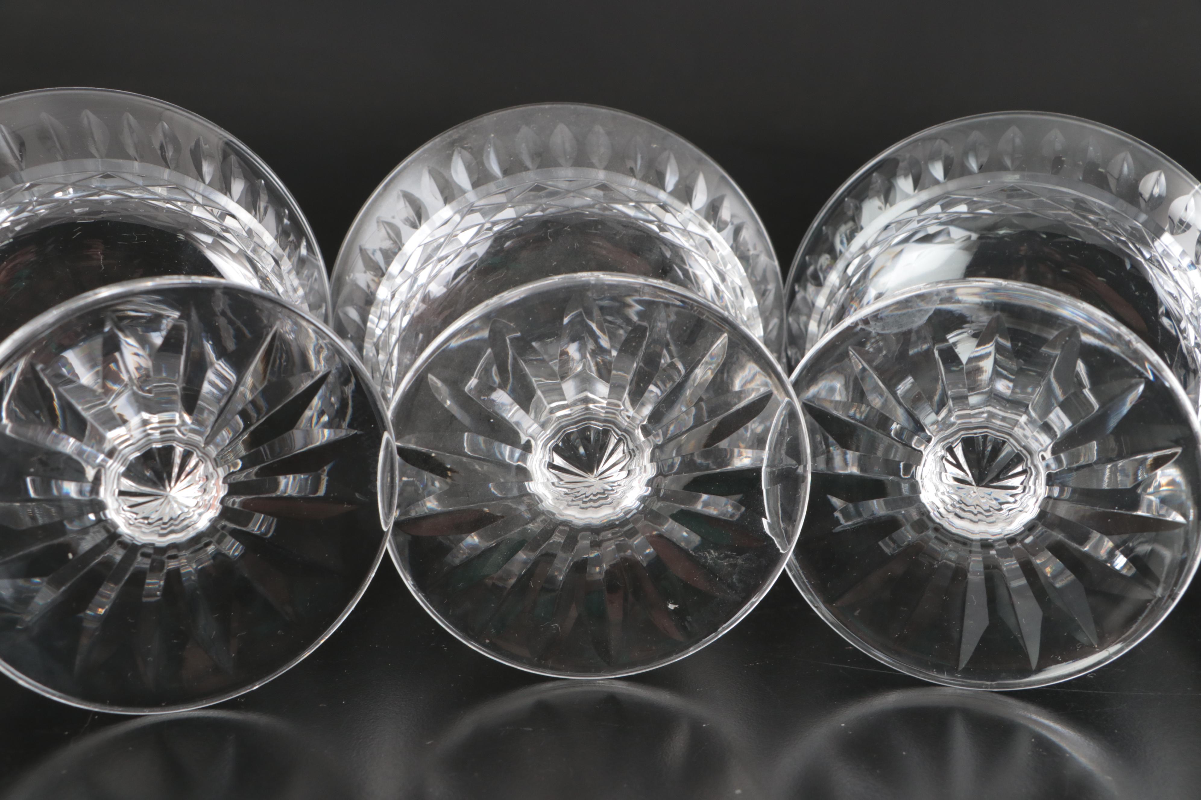 Waterford "Maeve" Crystal Claret Wine Glasses, Coupes, and Tumblers