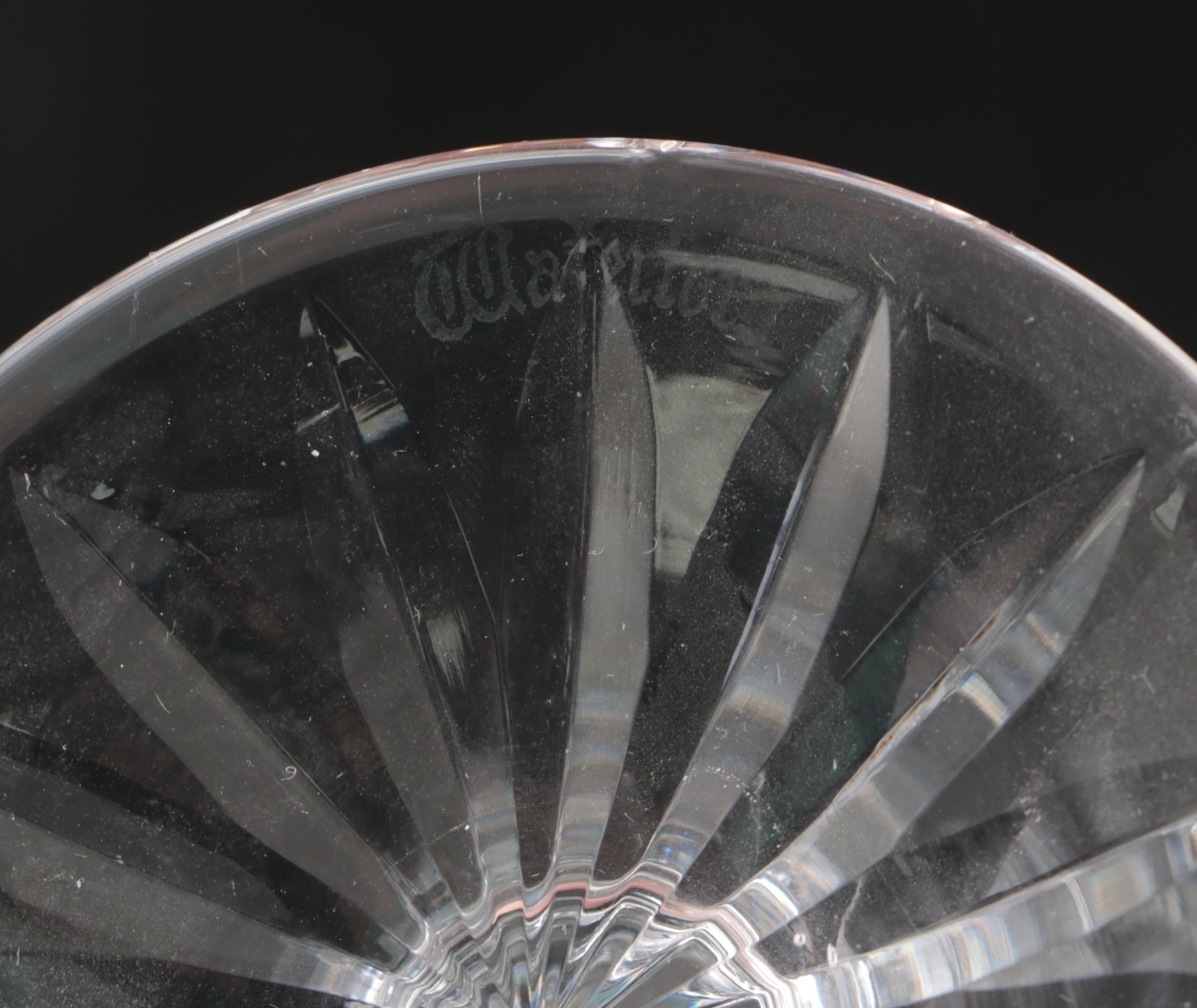 Waterford "Maeve" Crystal Claret Wine Glasses, Coupes, and Tumblers