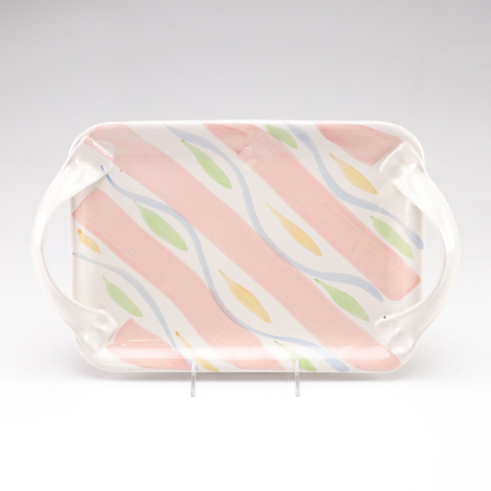 Handcrafted Terracotta Platter and Bowl with Red Pitcher, 1990s