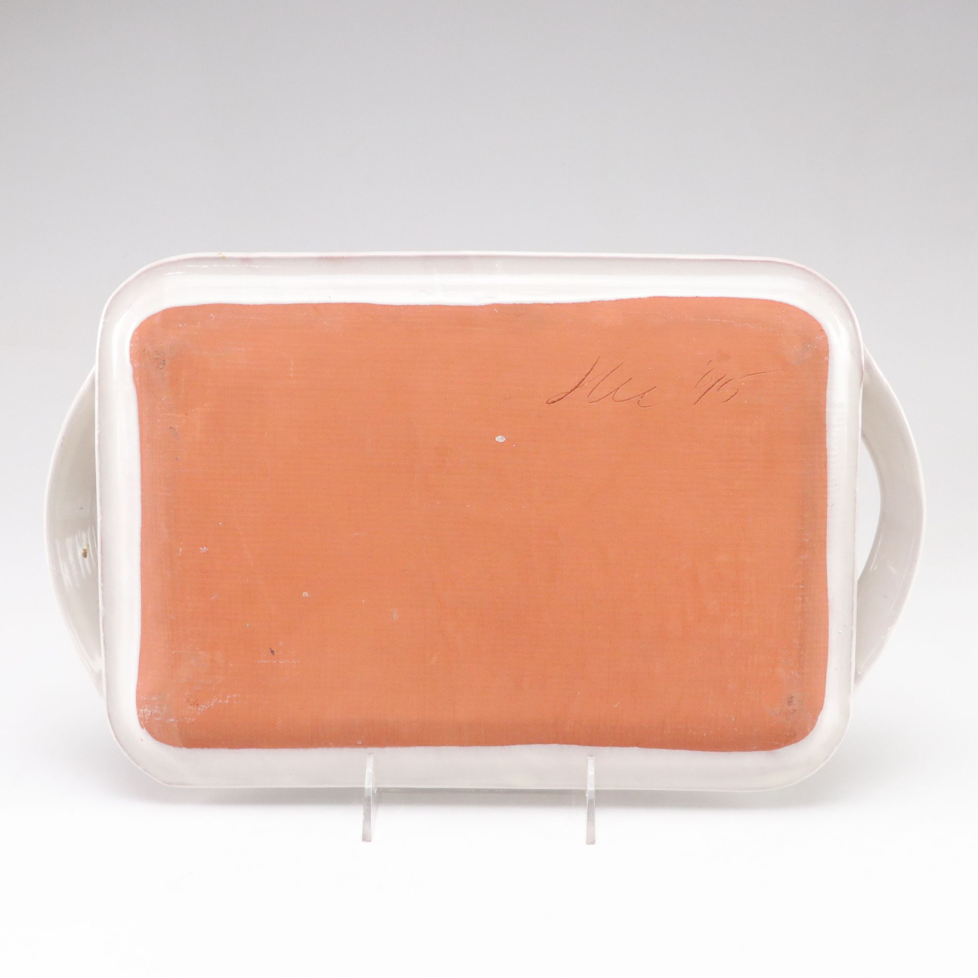 Handcrafted Terracotta Platter and Bowl with Red Pitcher, 1990s