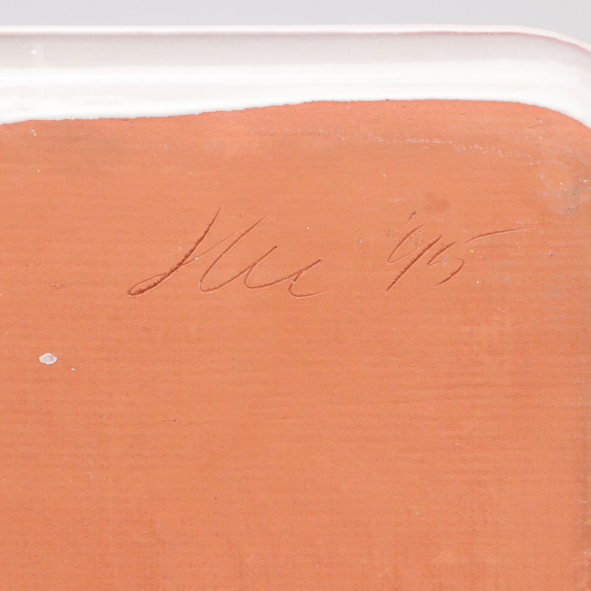 Handcrafted Terracotta Platter and Bowl with Red Pitcher, 1990s