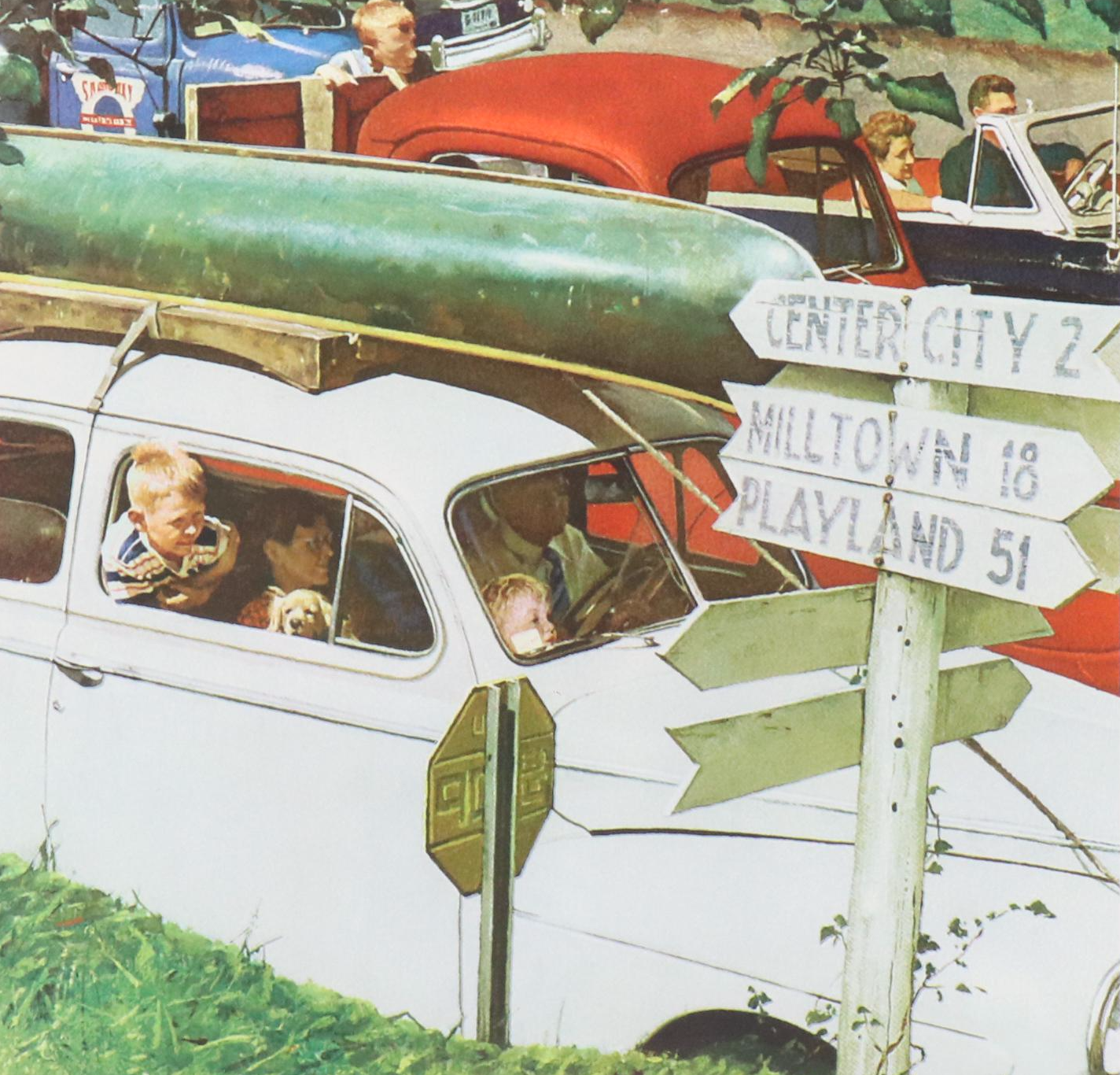 Estate of Norman Rockwell Seriolithograph "Crossroads on Sunday"