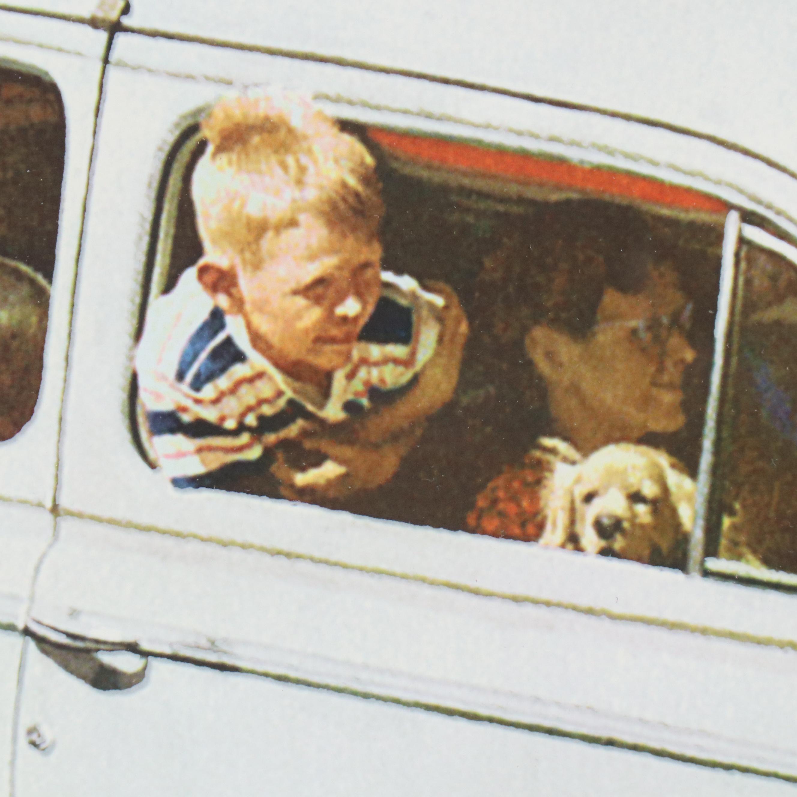 Estate of Norman Rockwell Seriolithograph "Crossroads on Sunday"