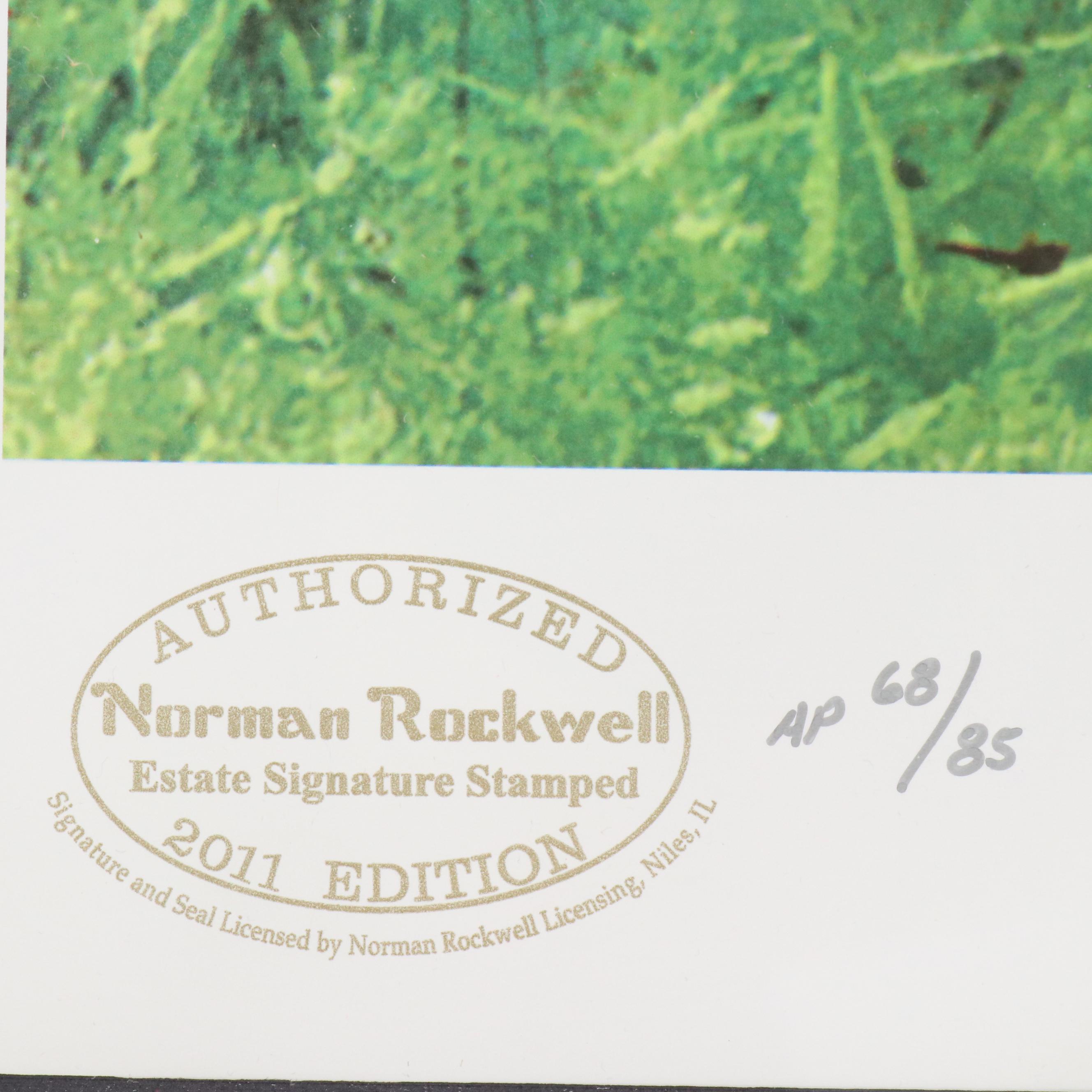 Estate of Norman Rockwell Seriolithograph "Crossroads on Sunday"