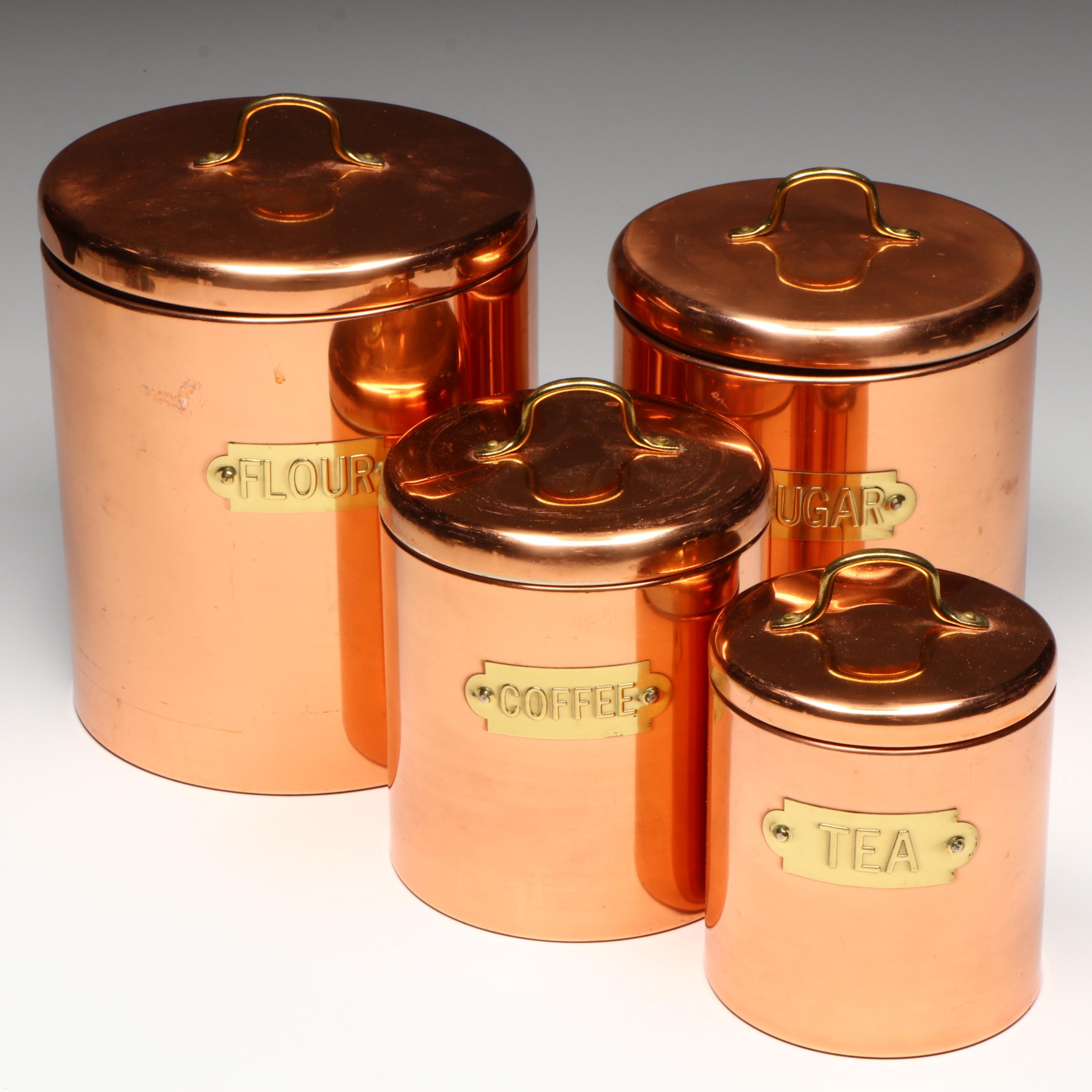 Copper Canister Kitchen Set