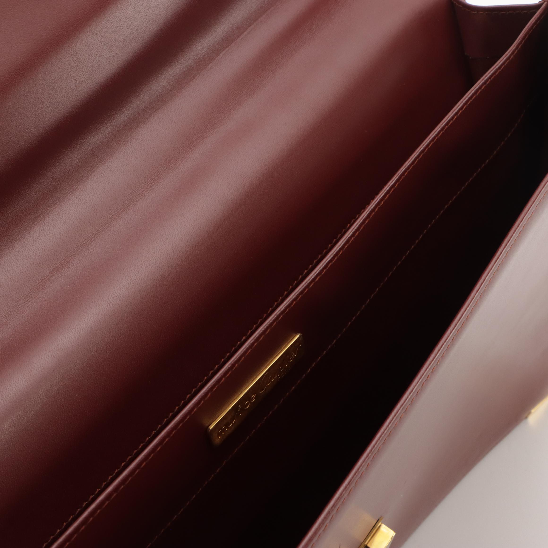 Cartier Must De Cartier Briefcase in Burgundy Leather