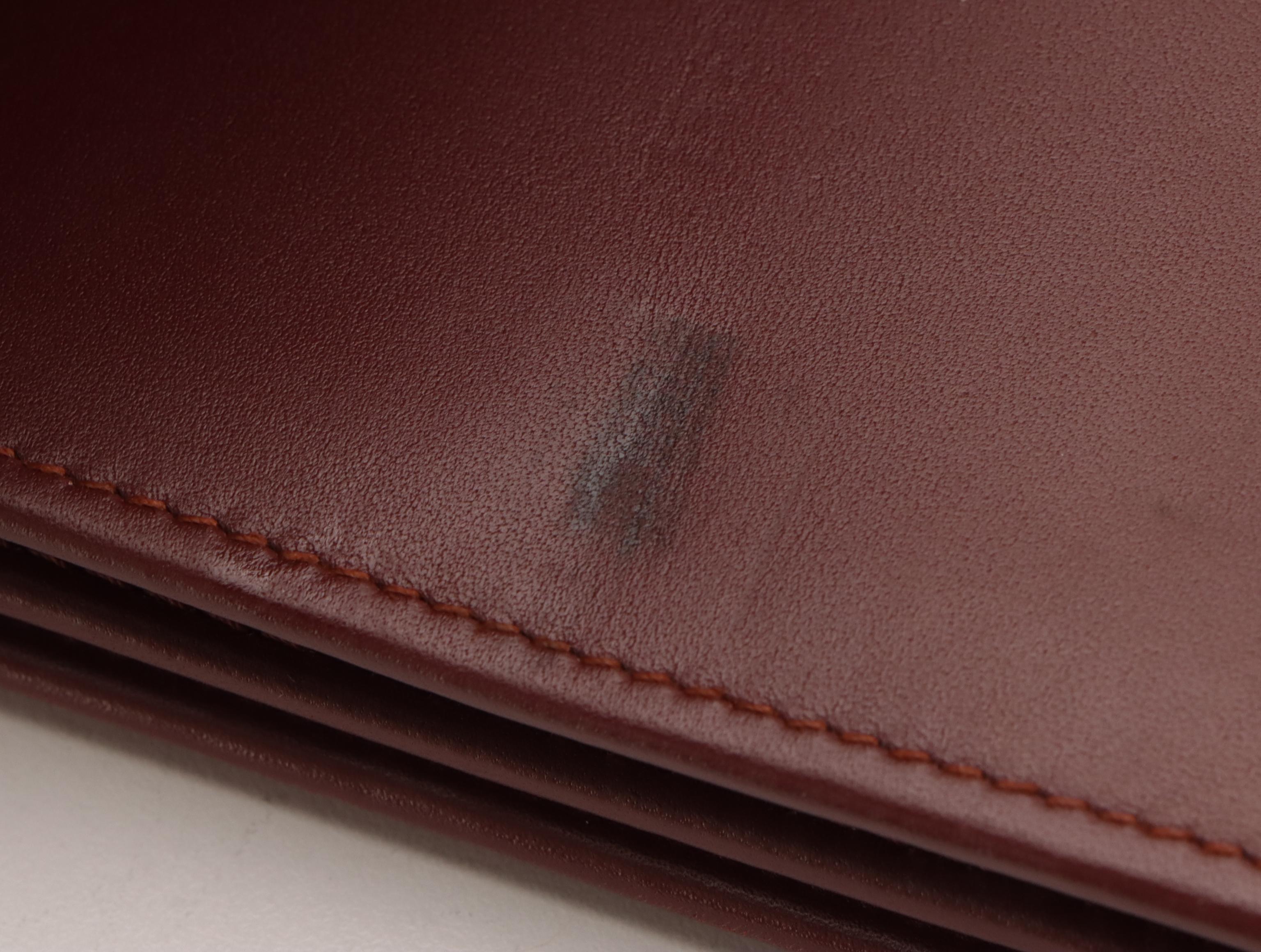 Cartier Must De Cartier Briefcase in Burgundy Leather