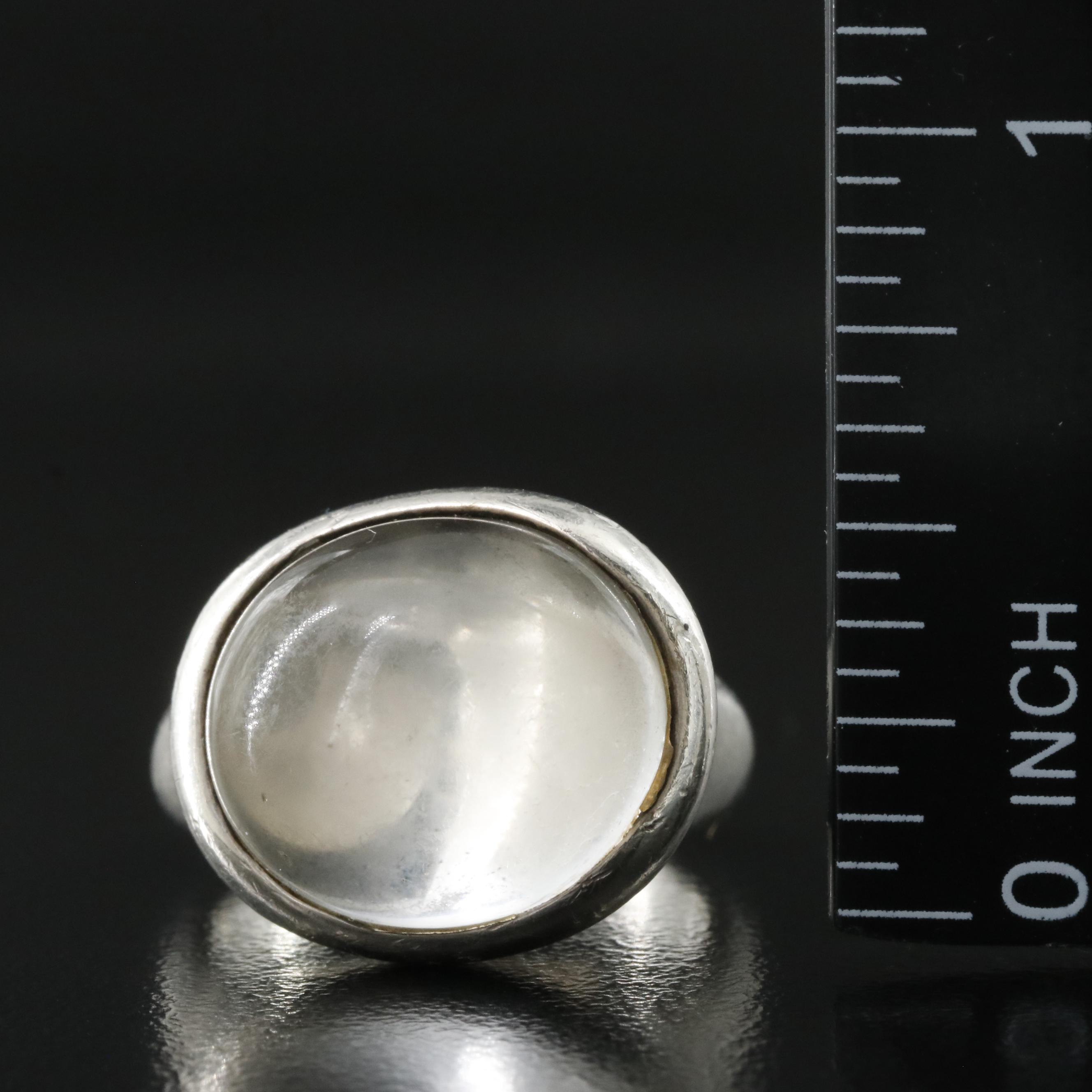 Elsa Peretti for Tiffany & Co. Sterling Rock Crystal Cabochon Ring