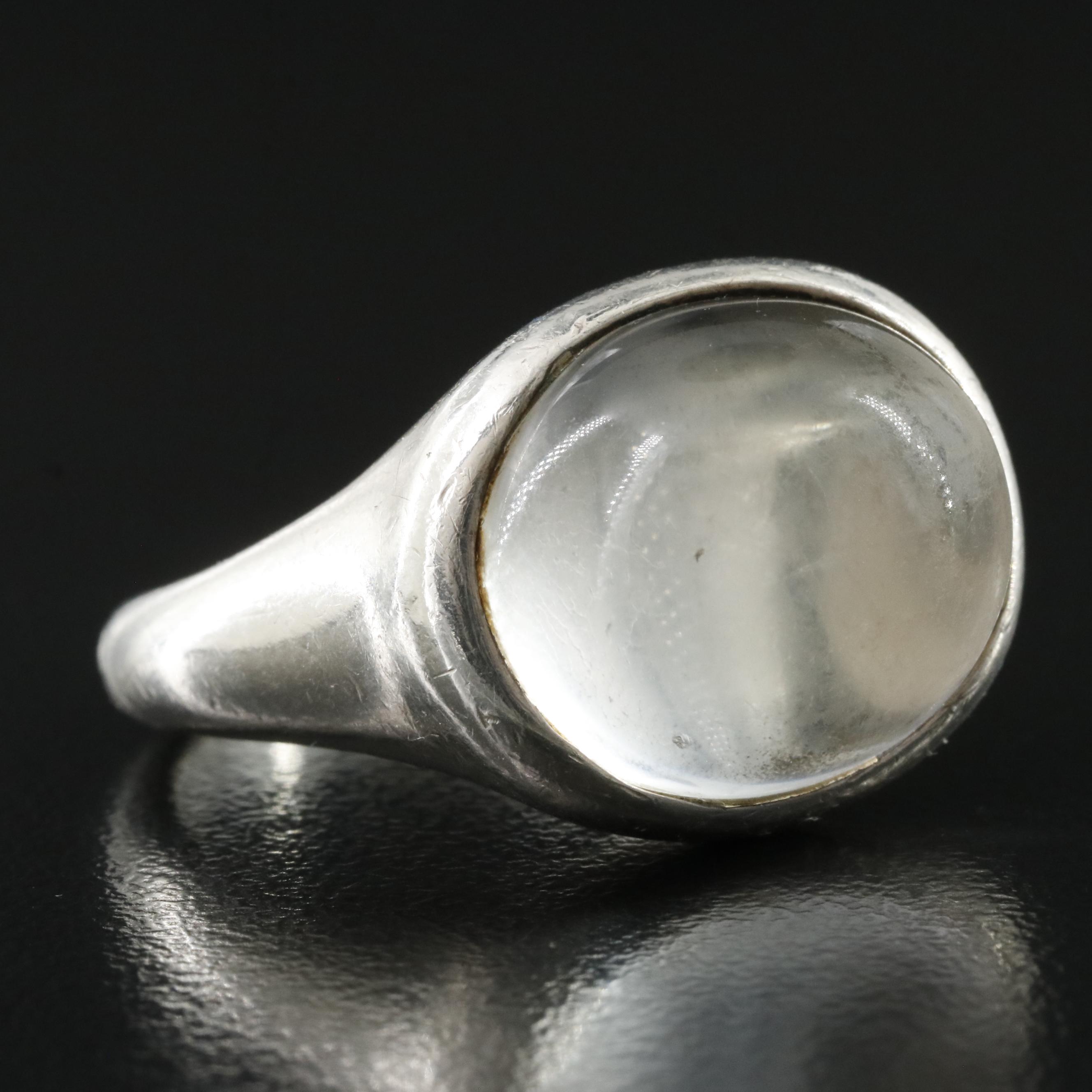 Elsa Peretti for Tiffany & Co. Sterling Rock Crystal Cabochon Ring