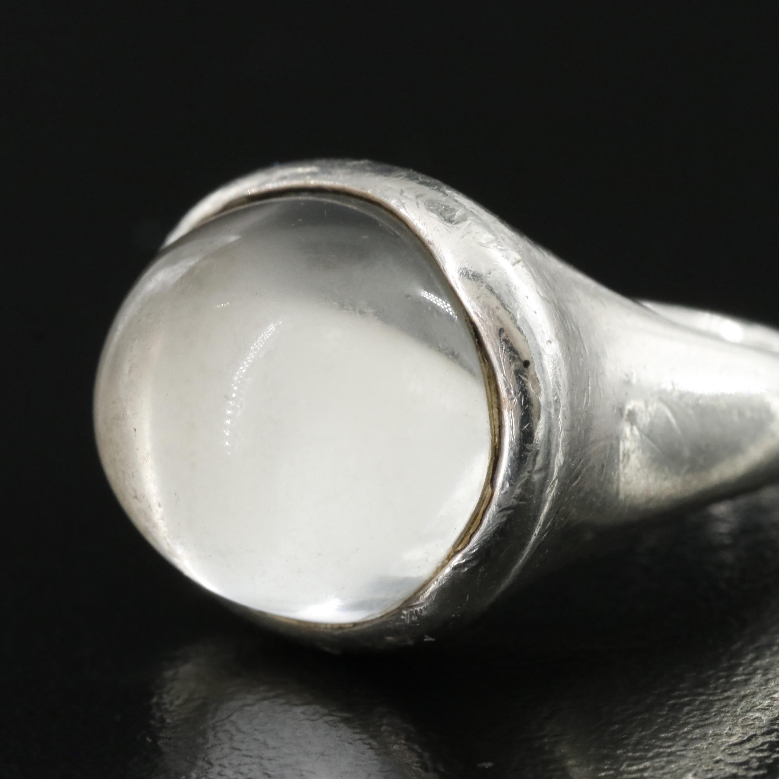 Elsa Peretti for Tiffany & Co. Sterling Rock Crystal Cabochon Ring