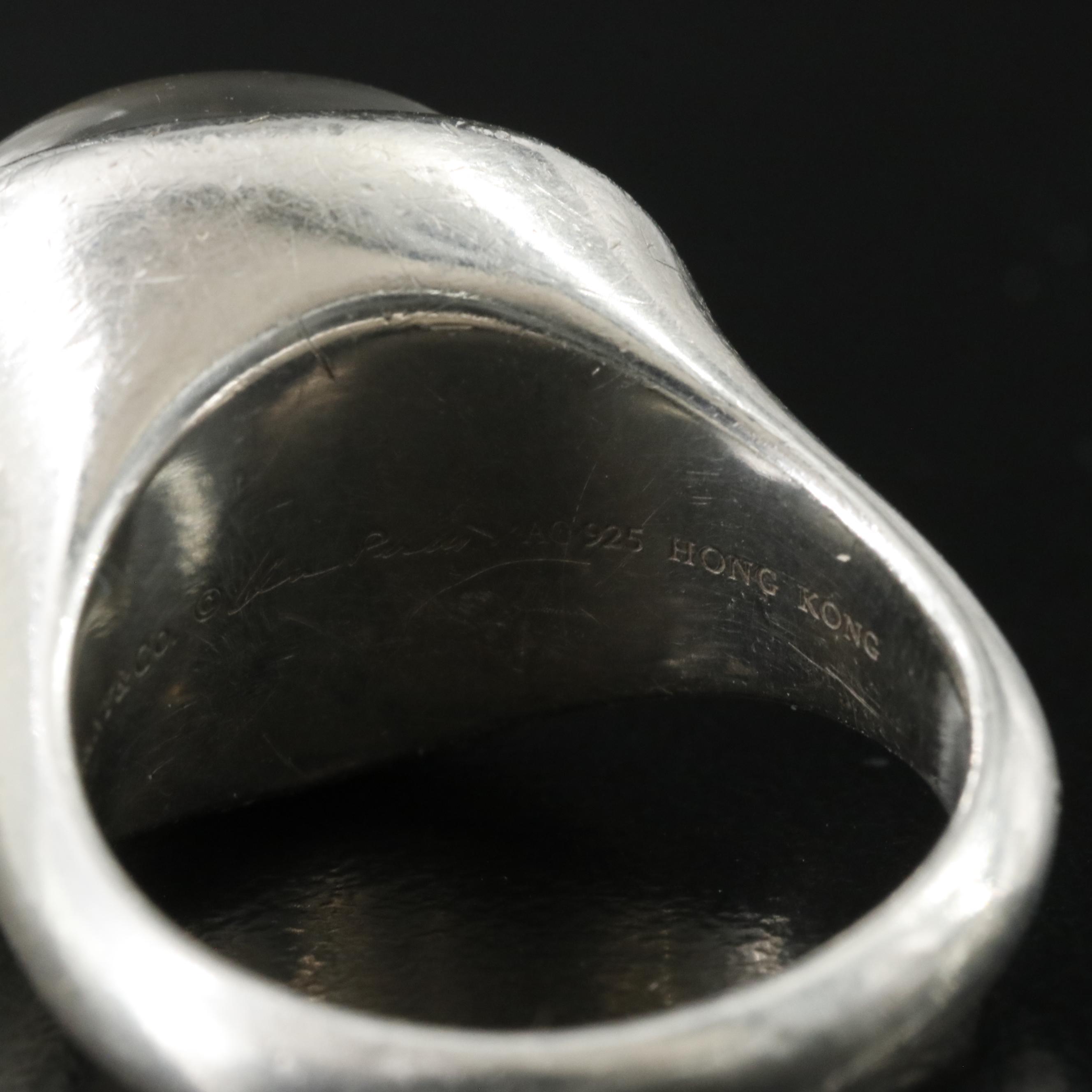 Elsa Peretti for Tiffany & Co. Sterling Rock Crystal Cabochon Ring