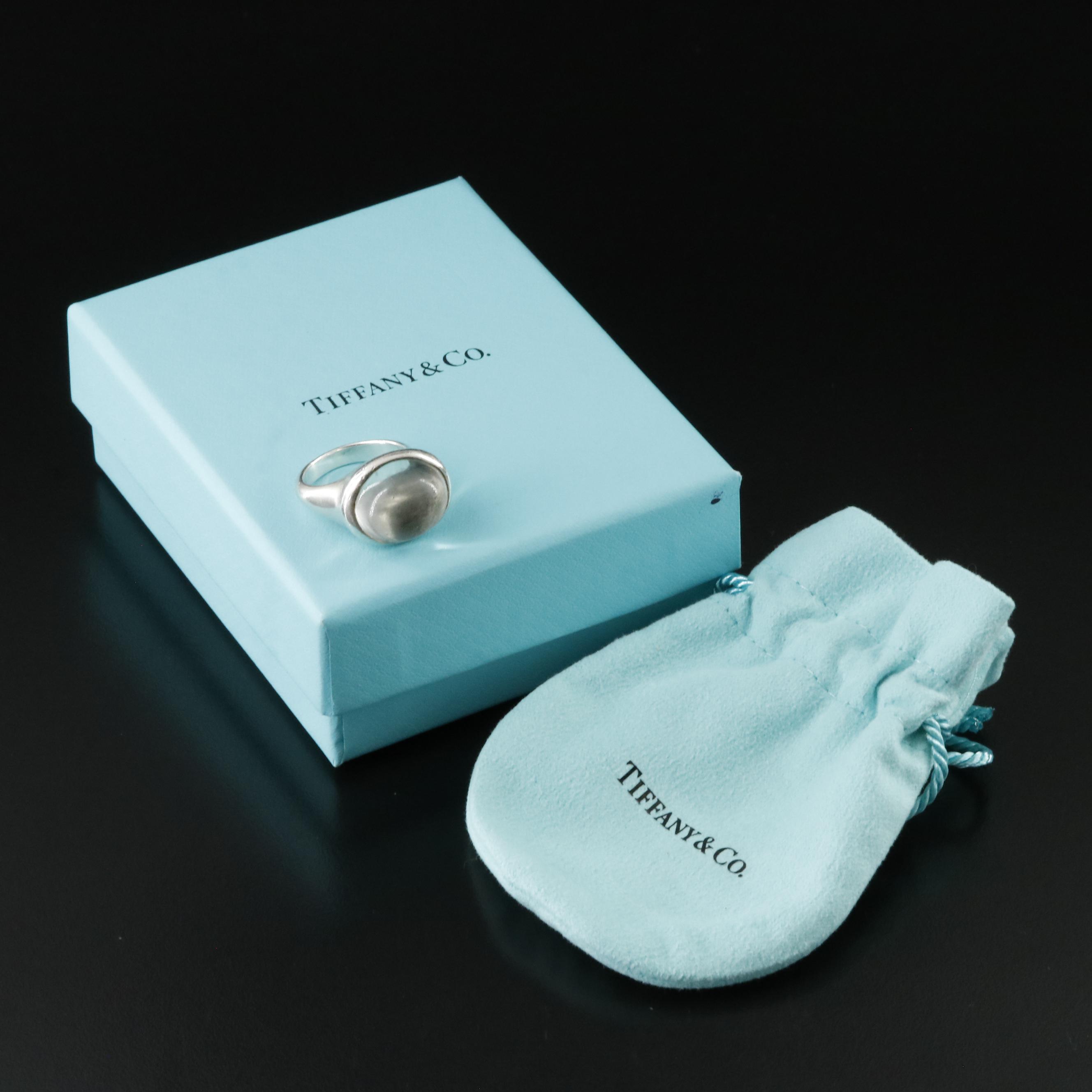 Elsa Peretti for Tiffany & Co. Sterling Rock Crystal Cabochon Ring