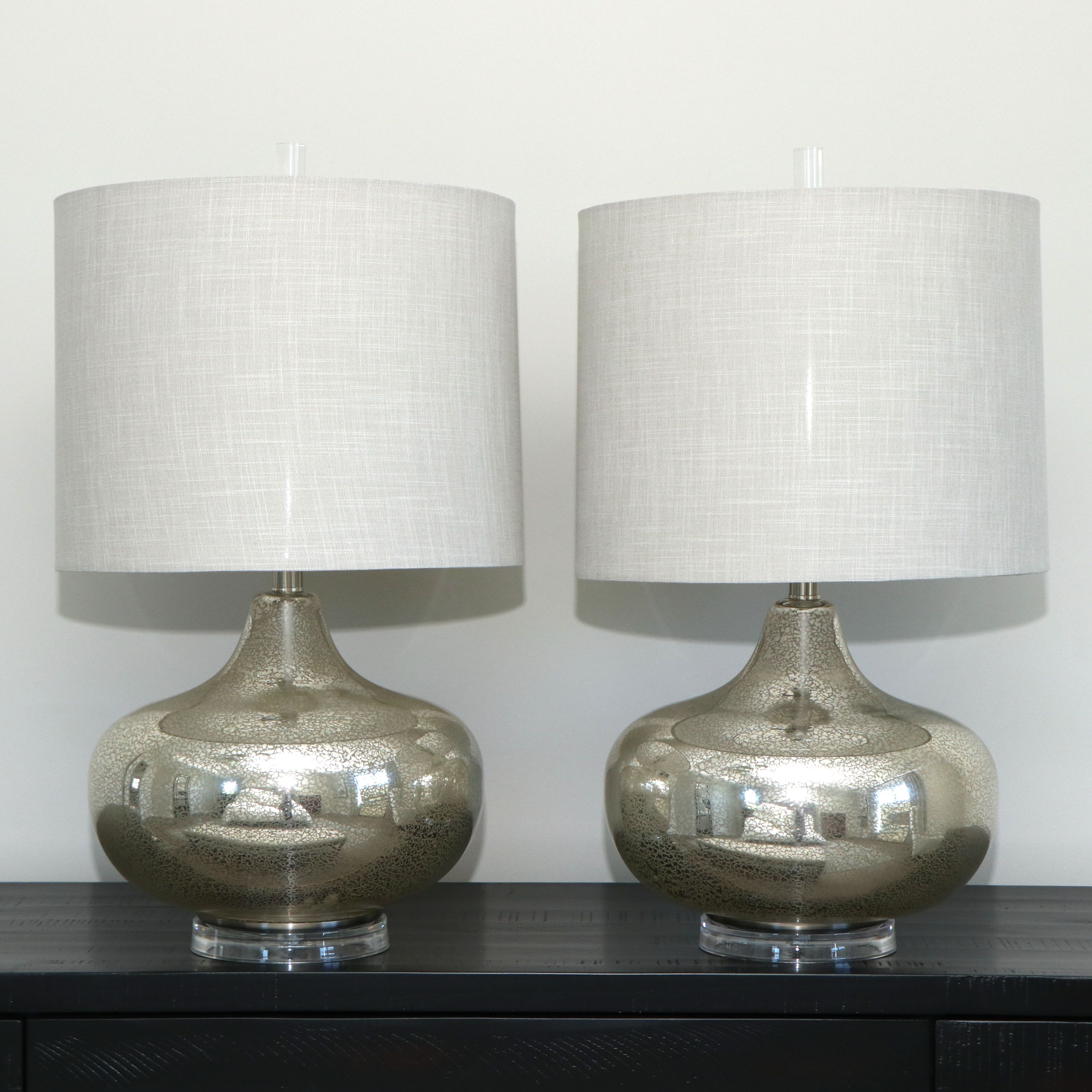 Pair of Stylecraft Mercury Glass Table Lamps
