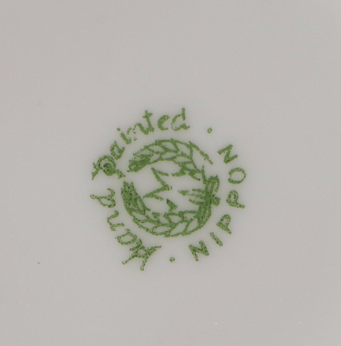 Japanese Hand-Painted Landscape Porcelain Vase and Hatpin Holder