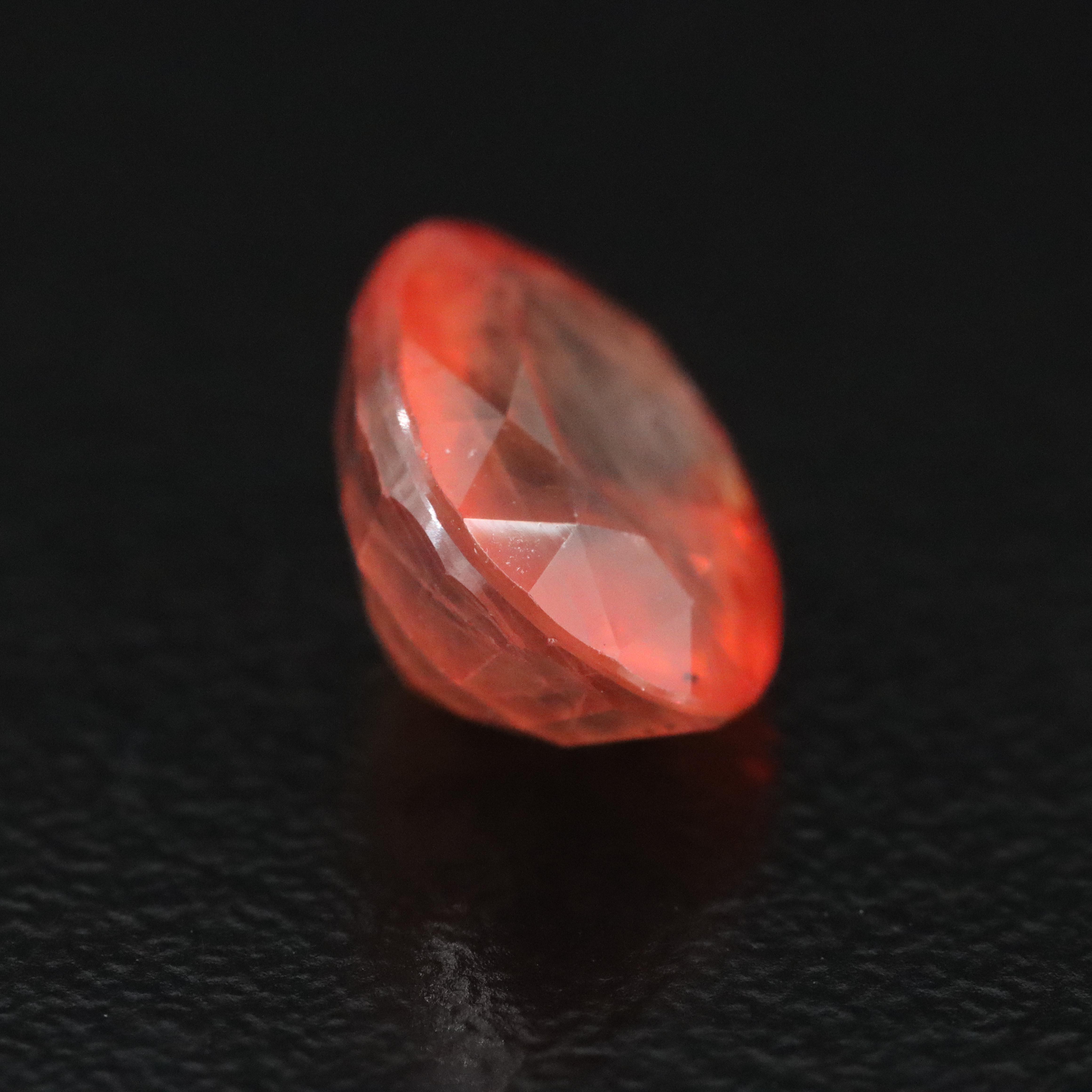 Loose 4.37 CT Orange Sapphire