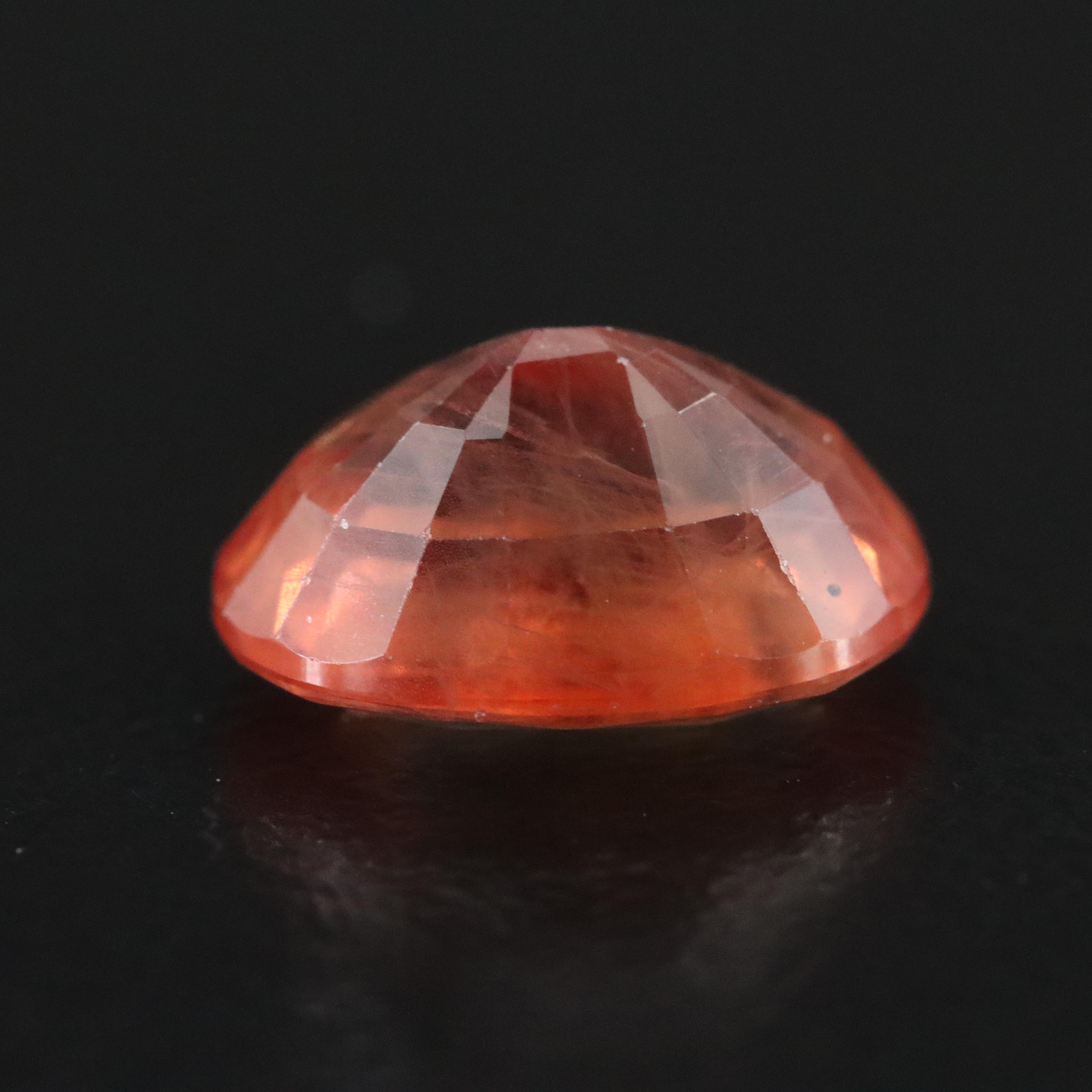 Loose 4.37 CT Orange Sapphire