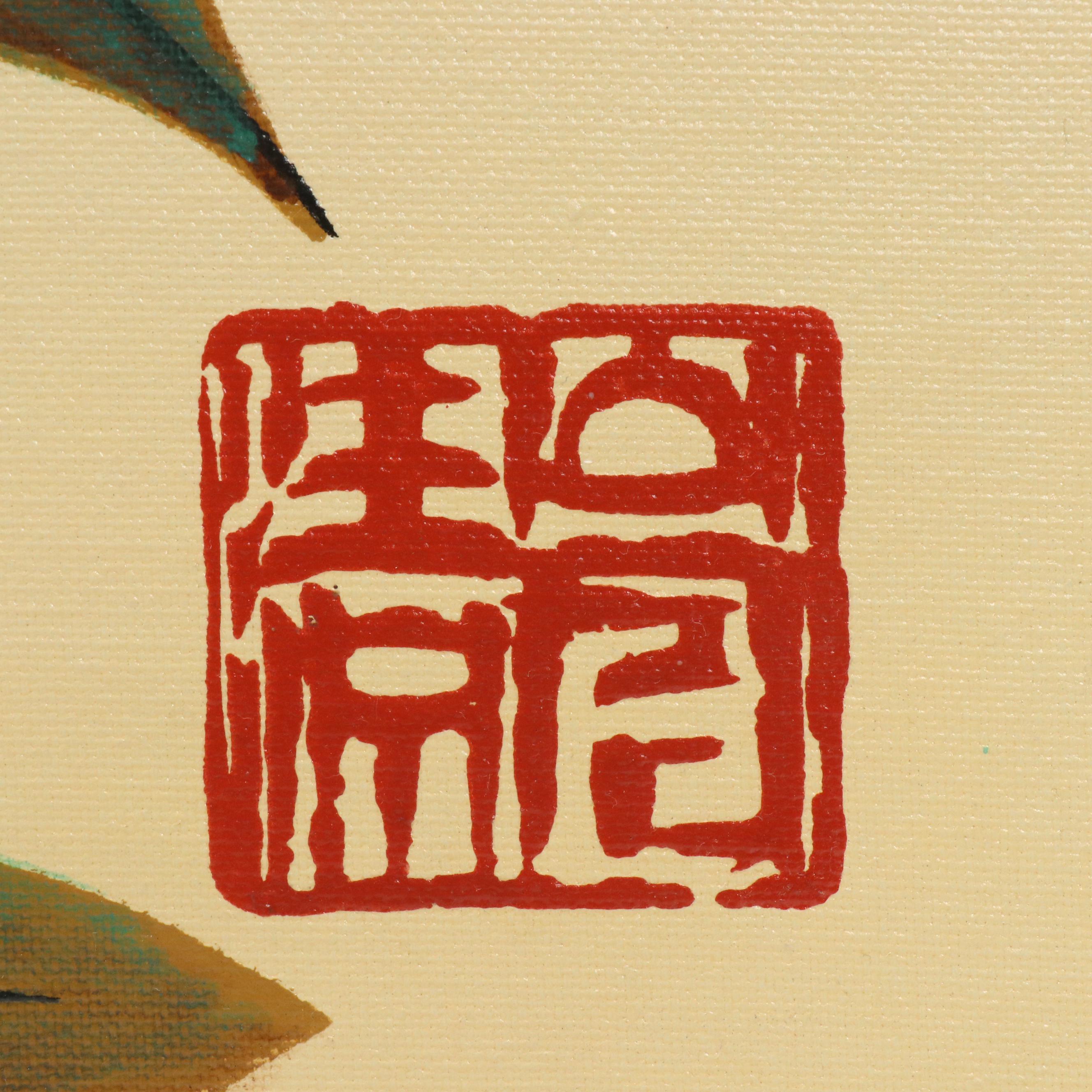 Acrylic on Canvas of Peonies