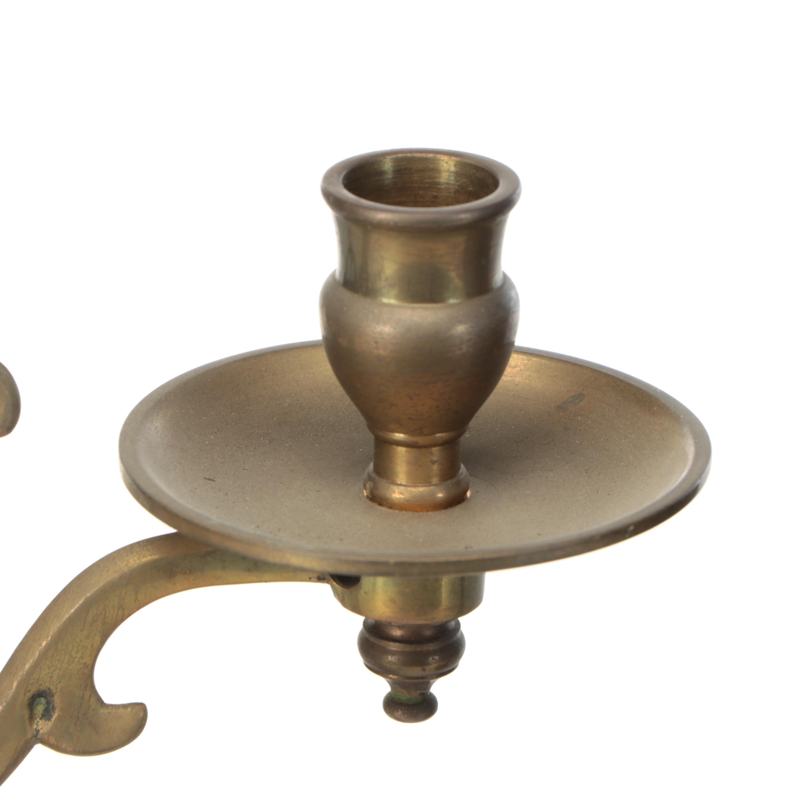 Pair of Brass Candelabra Table Lamps, Mid to Late 20th Century