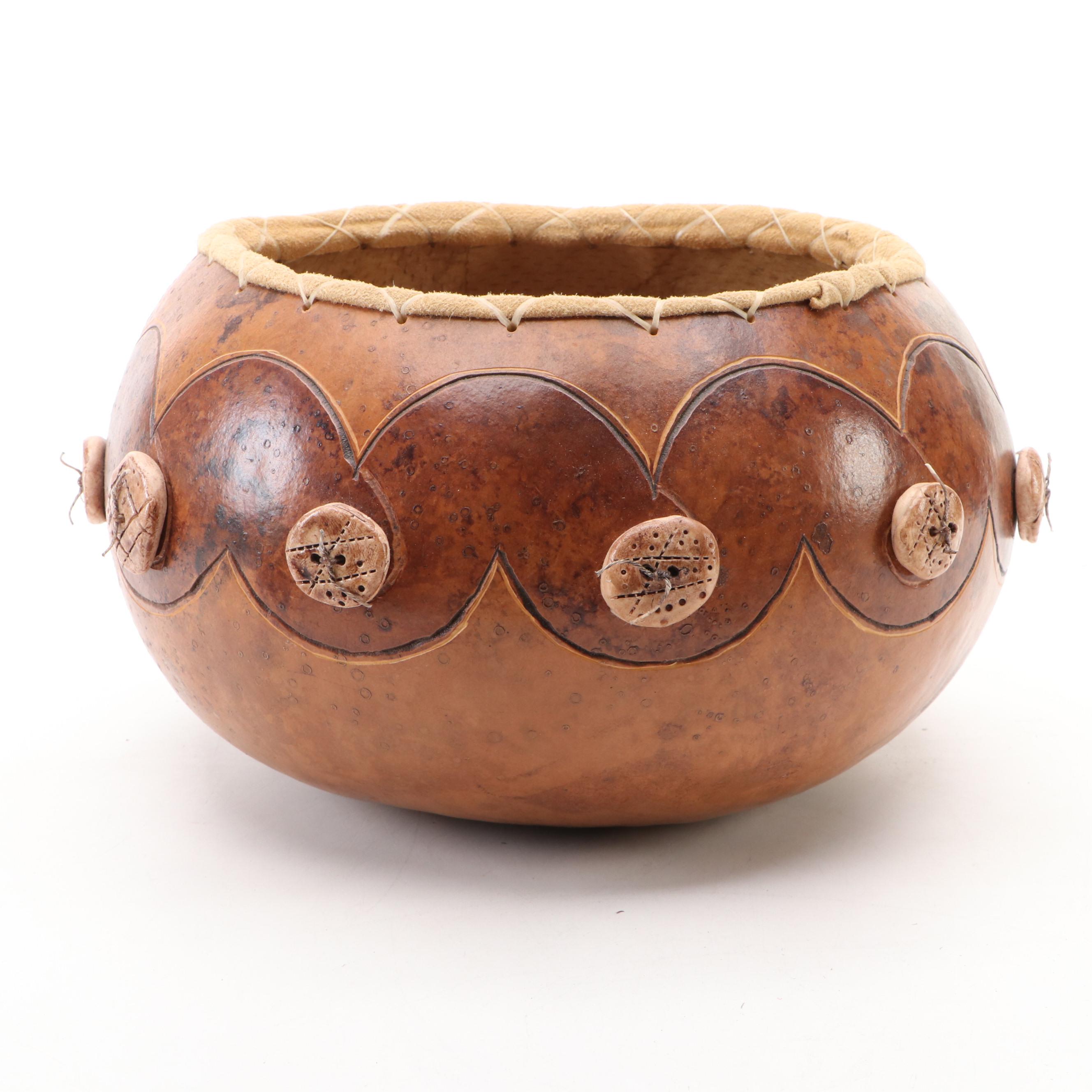 M. Garner with Other Handcrafted Gourd Vessels