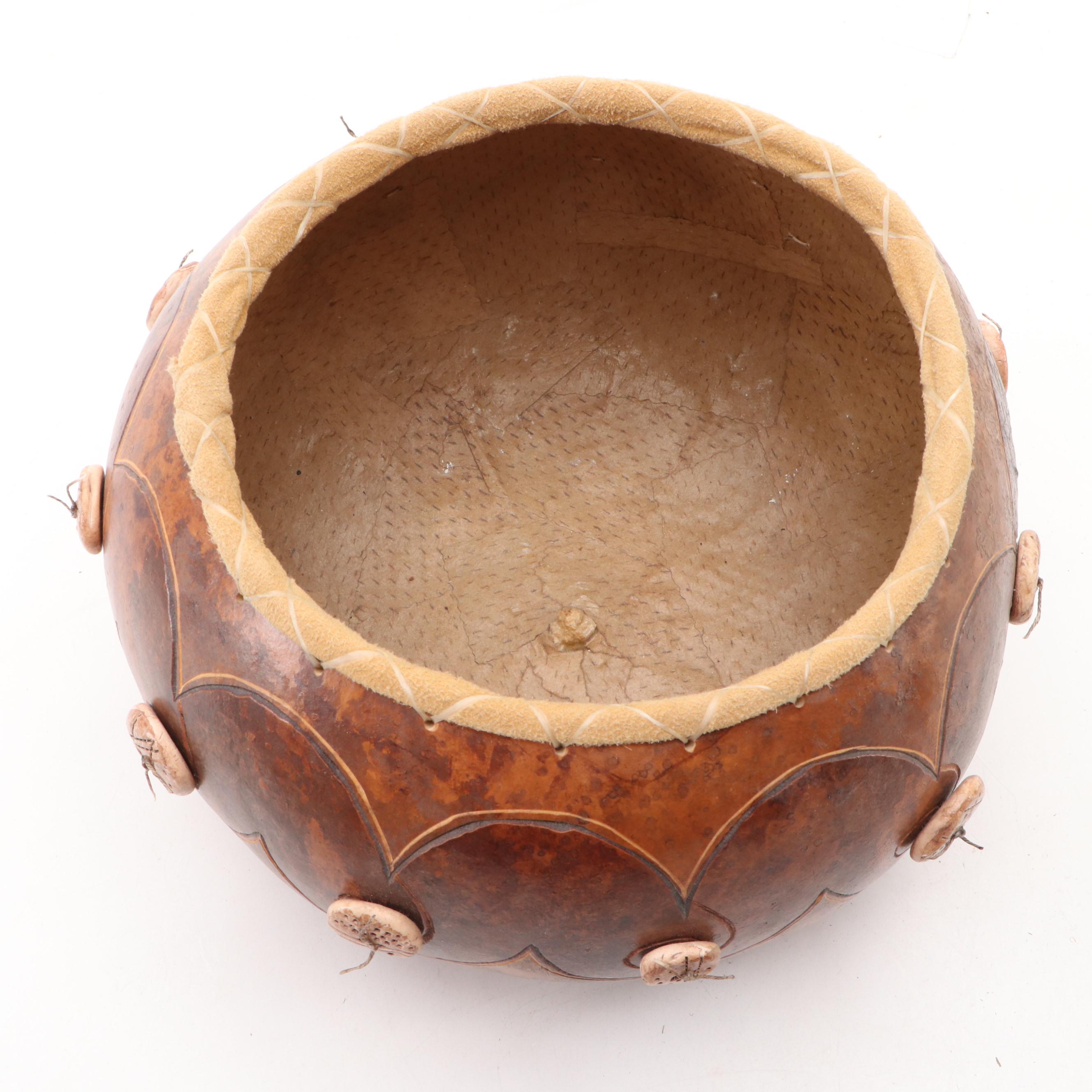 M. Garner with Other Handcrafted Gourd Vessels