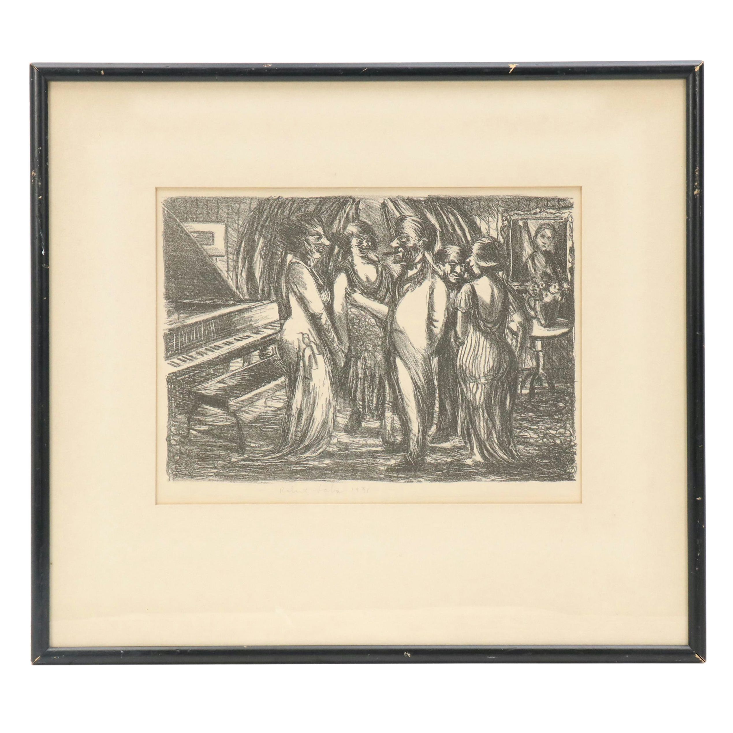 Robert Fabe Figurative Lithograph, 1938
