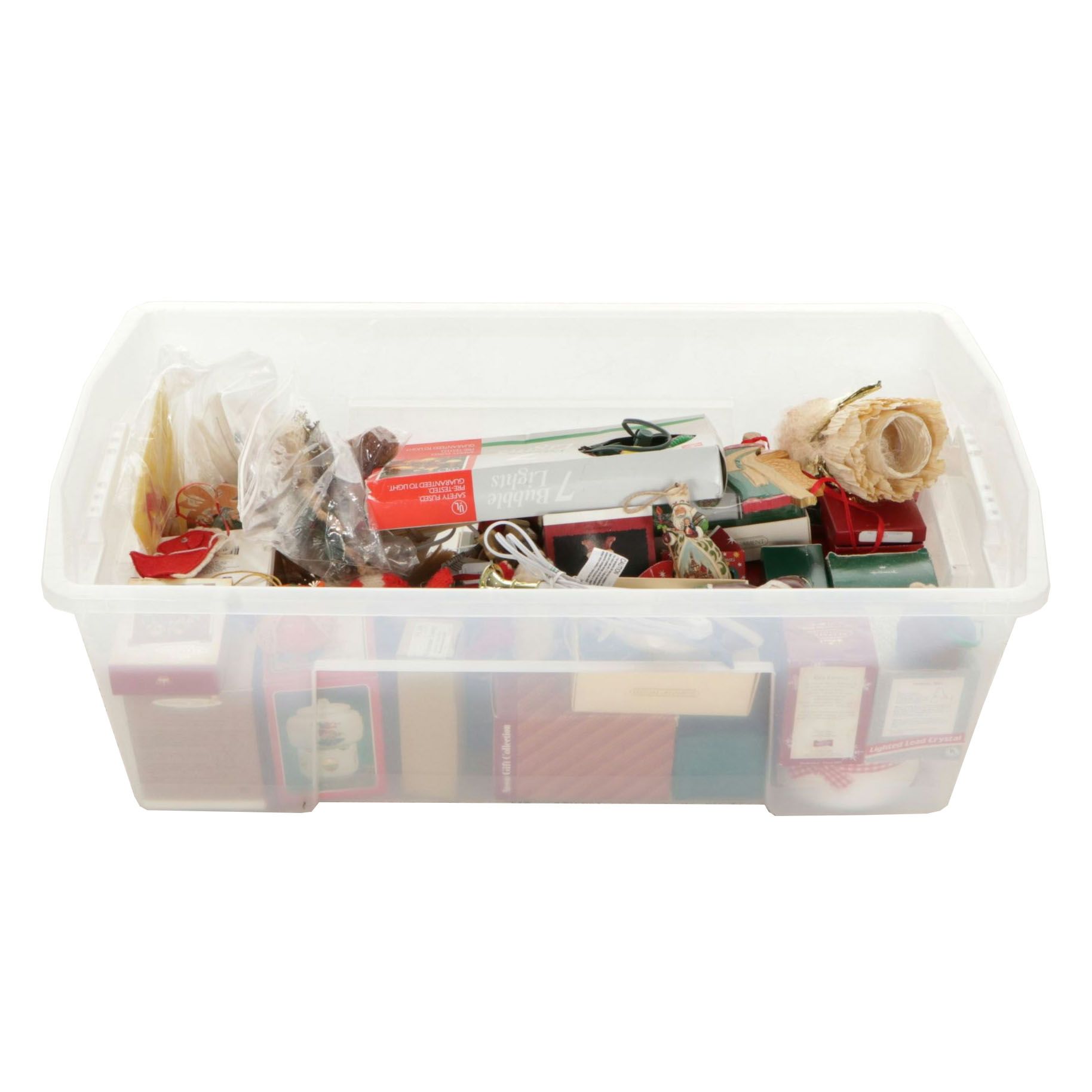 Christmas Indoor Bubble Lights, Electric Candles, Hand-Knit Ornaments & Decor