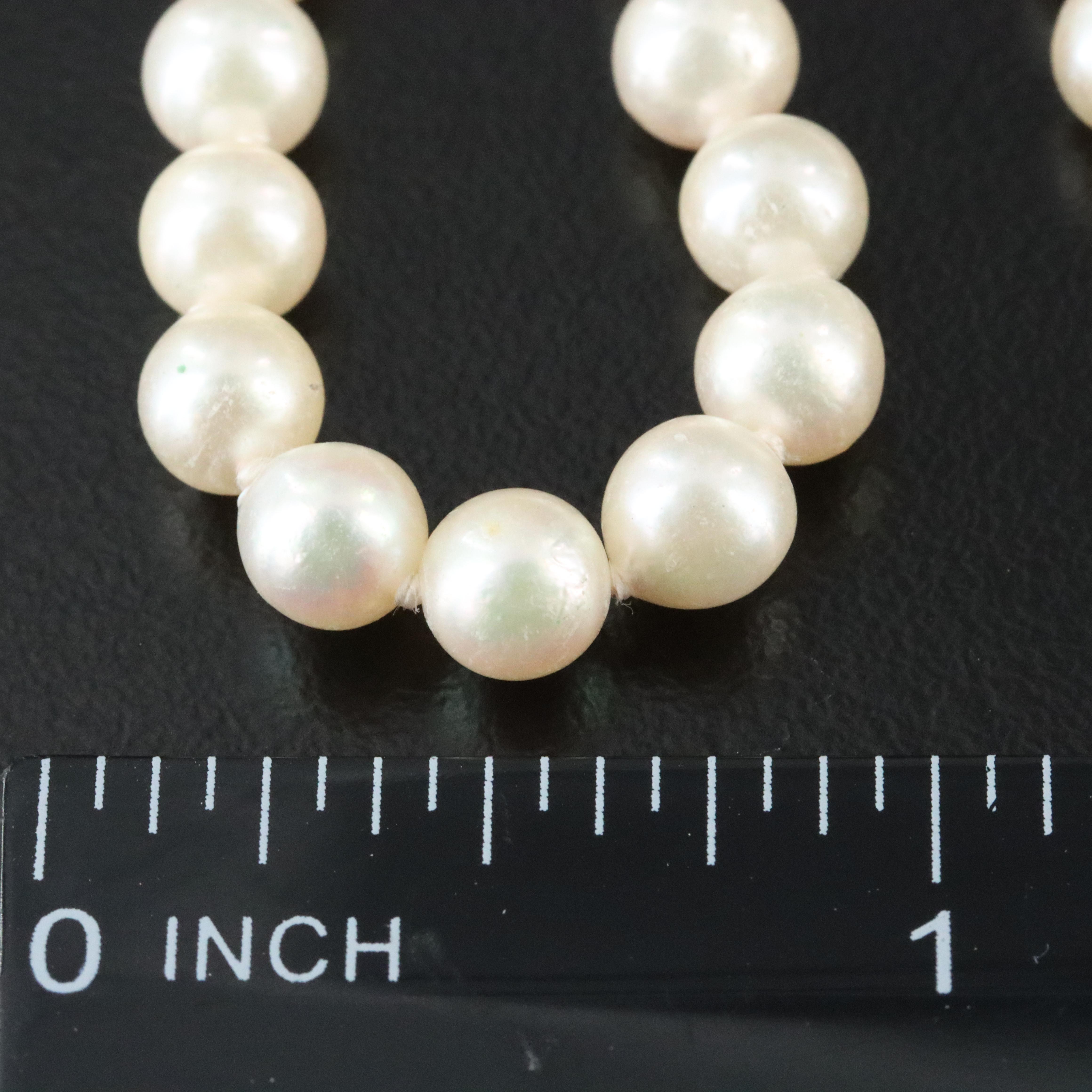 Pearl Necklaces and Bracelet with 14K Clasps and Earrings