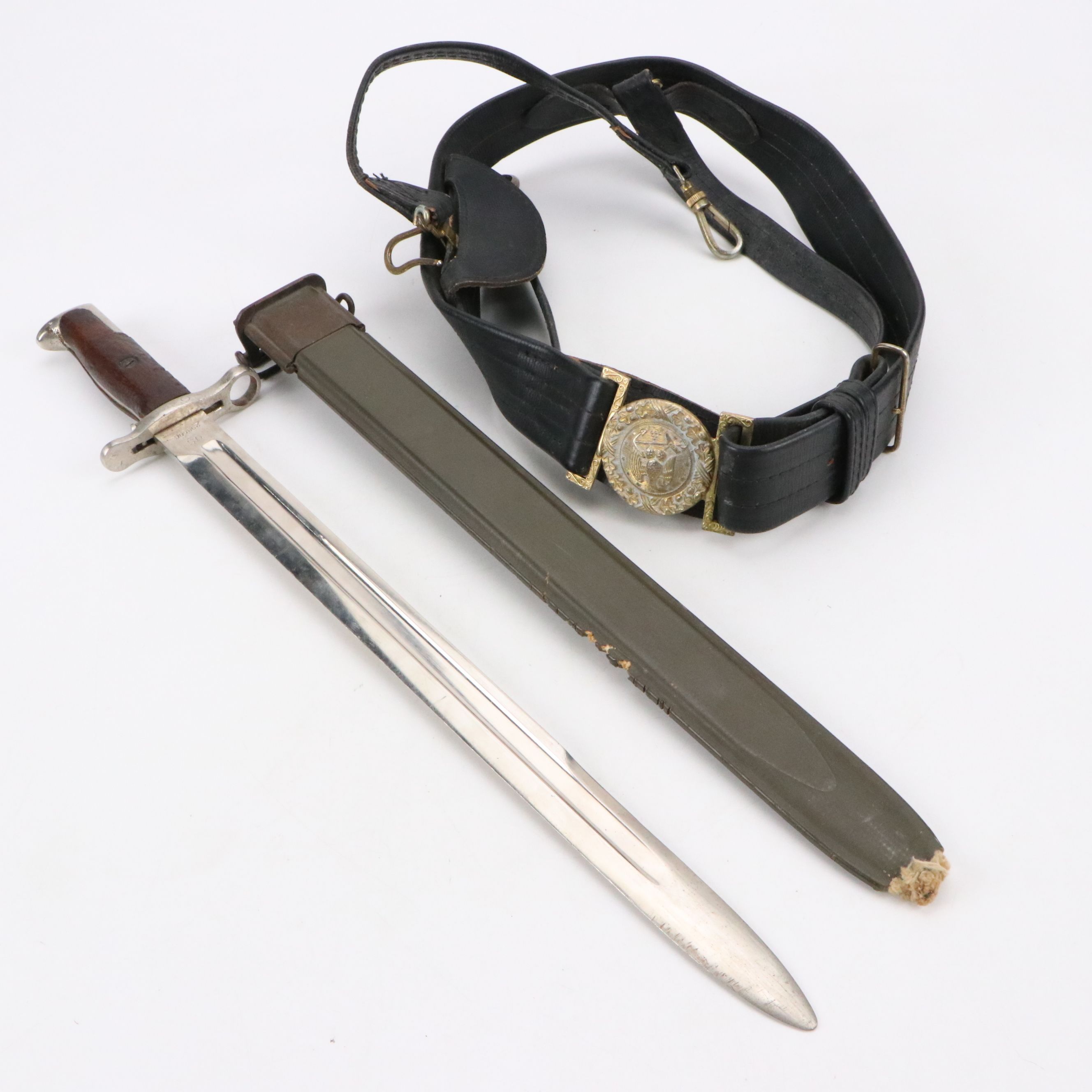 Springfield Armory U.S. Military M1905 Bayonet with Hilborn-Hamburger Belt