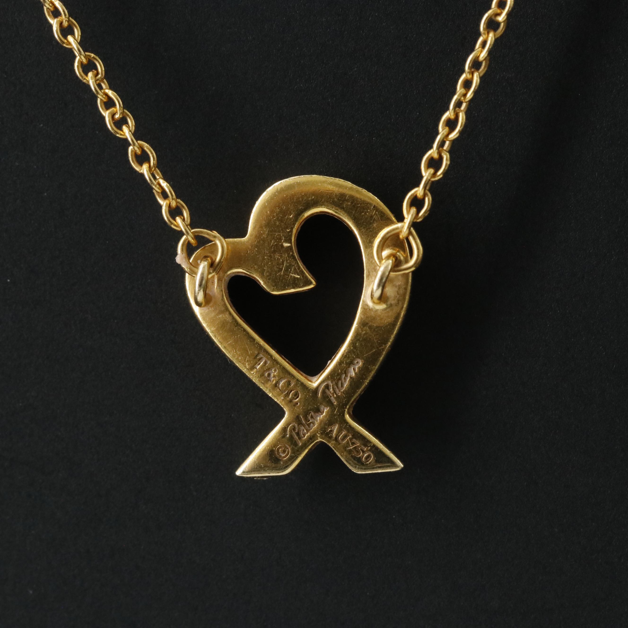 Paloma Picasso for Tiffany & Co. Loving Heart 18K Necklace
